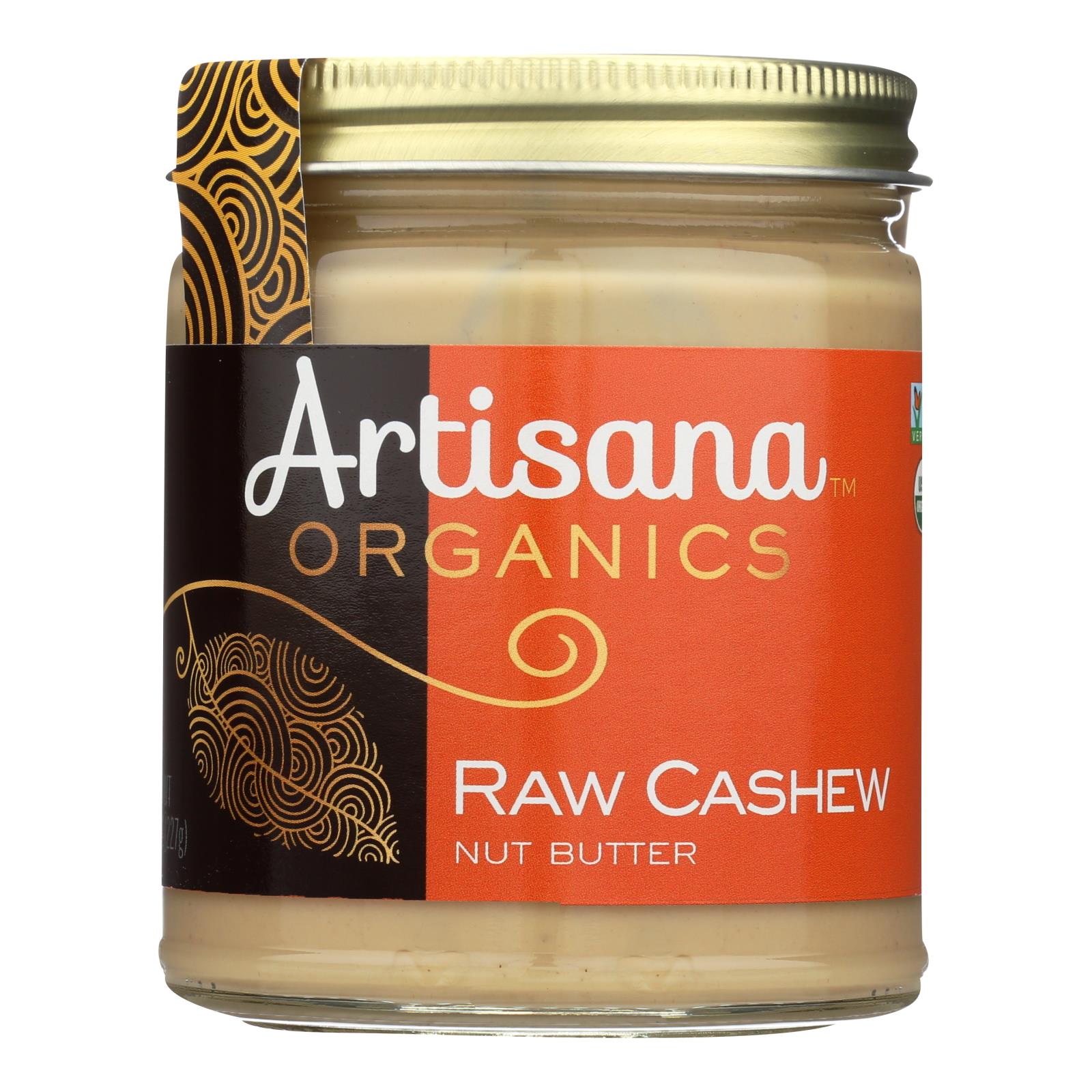 Artisana Cashew Butter - Organic - Case of 6 - 8 Ounce.