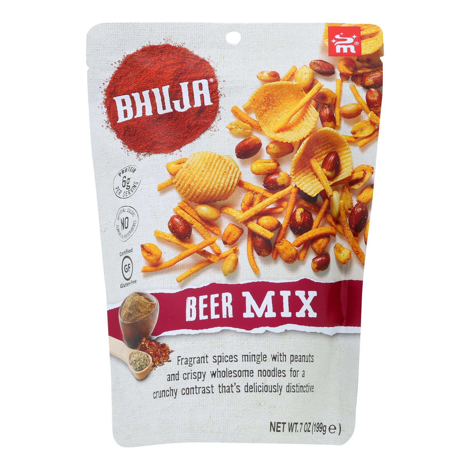 Bhuja Snacks Beer Mix - Case of 6 - 7 Ounce