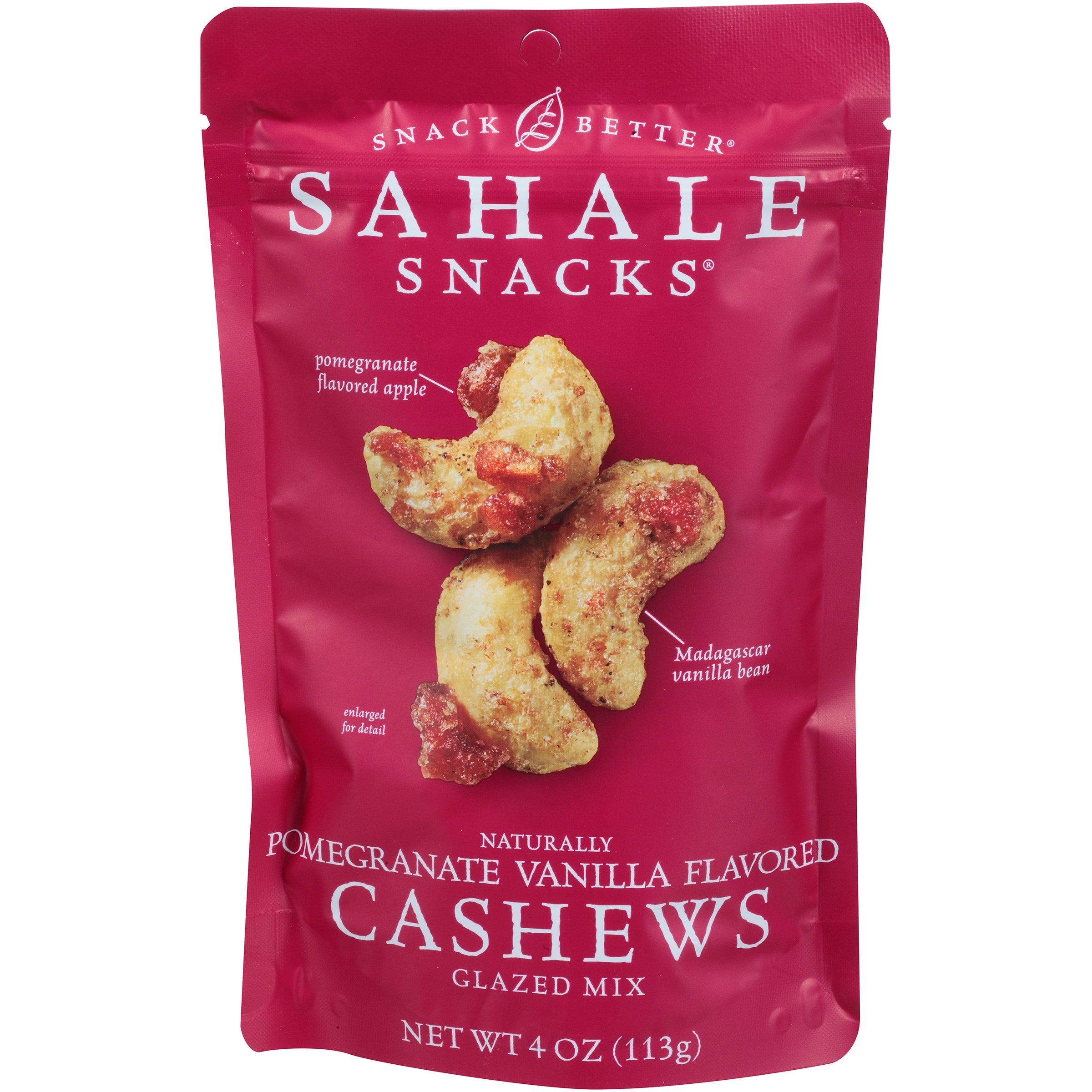 Sahale Cashew Pomegranate Count 4 Ounce Size - 6 Per Case.