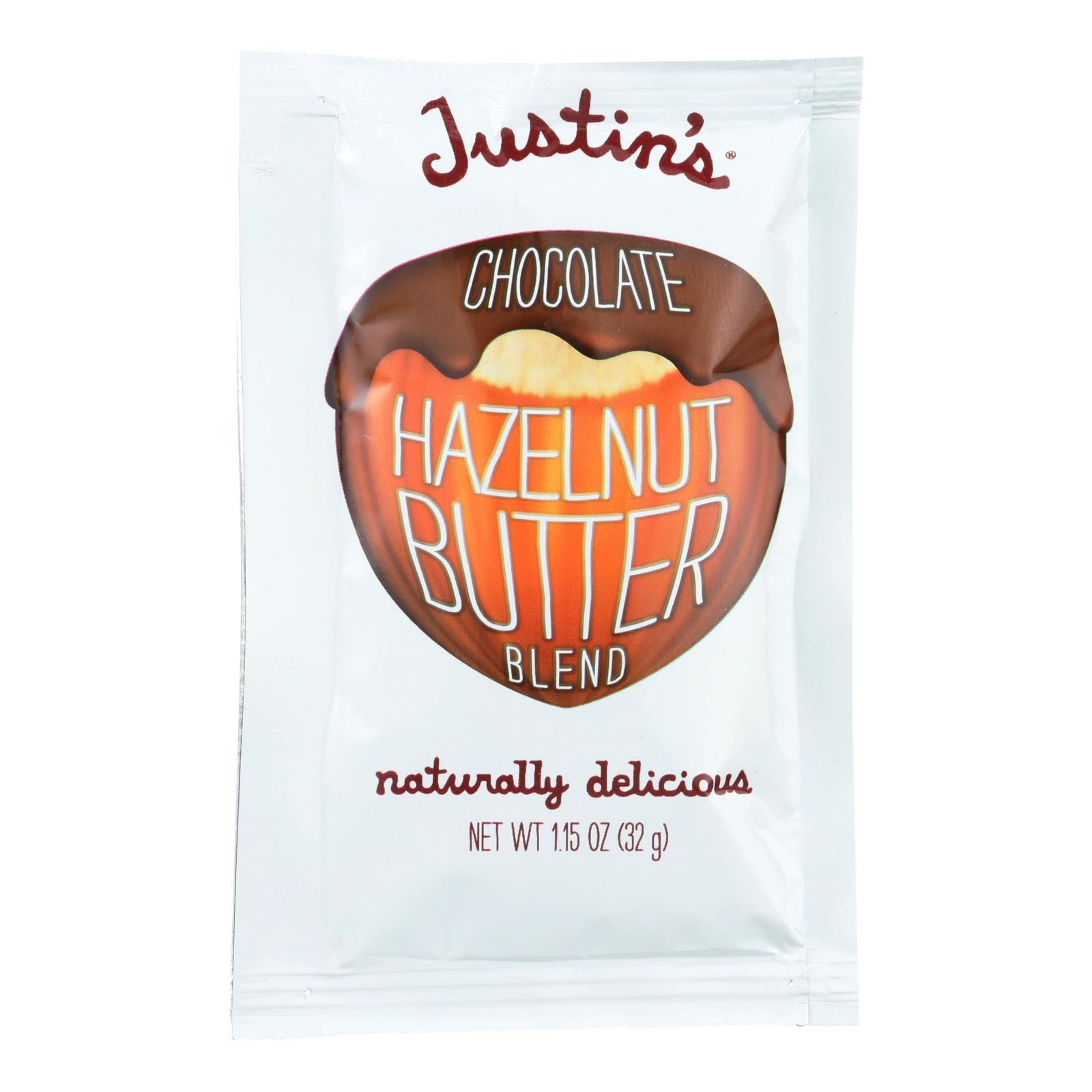 Justin's Nut Butter Squeeze Pack - Hazelnut Butter - Chocolate - Case of 10 - 1.15 Ounce.