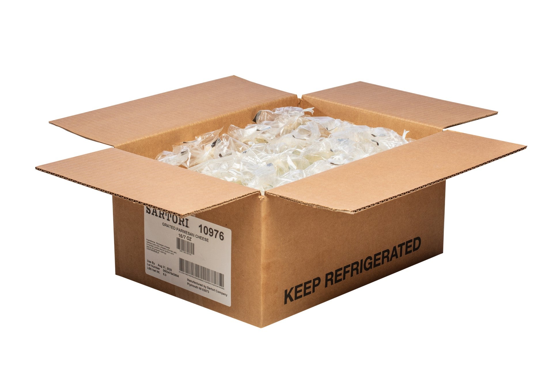 Parmesan Cheese Grated Bag 7 Ounce Size - 16 Per Case.