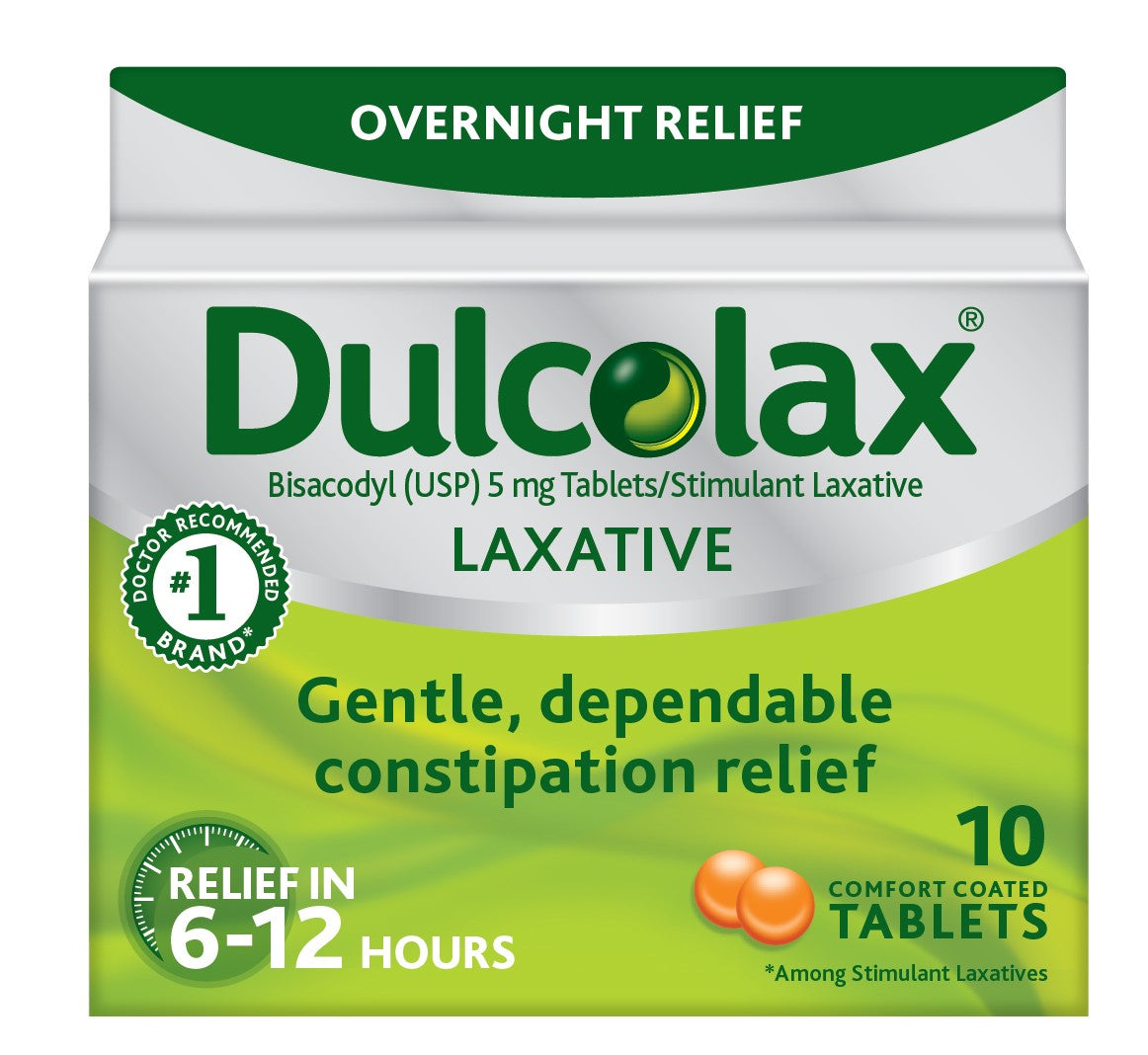 Dulcolax Stimulant Laxative Tablet 10 Count Packs - 36 Per Case.
