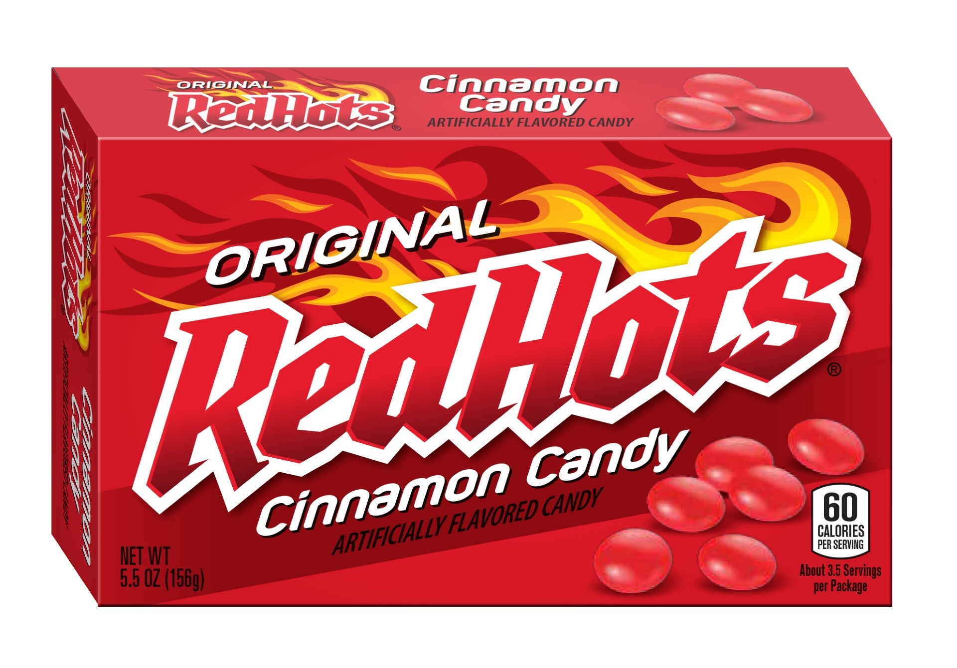 Red Hots Original Theater Box 5.5 Ounce Size - 12 Per Case.