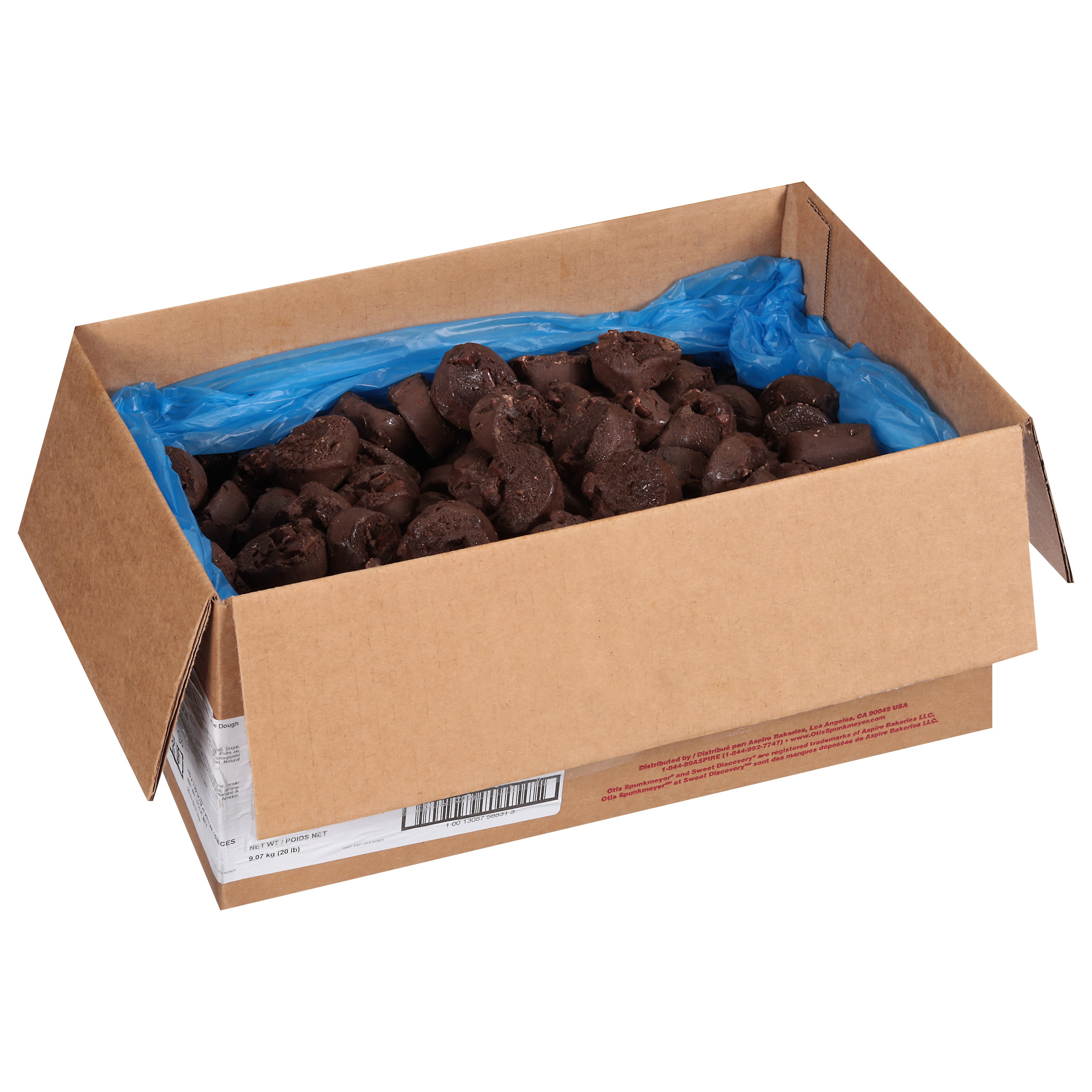 Naturally And Artificially Flavored Double Chocolate Brownie Frozen Cookie Dough 1.33 Ounce Size - 240 Per Case.