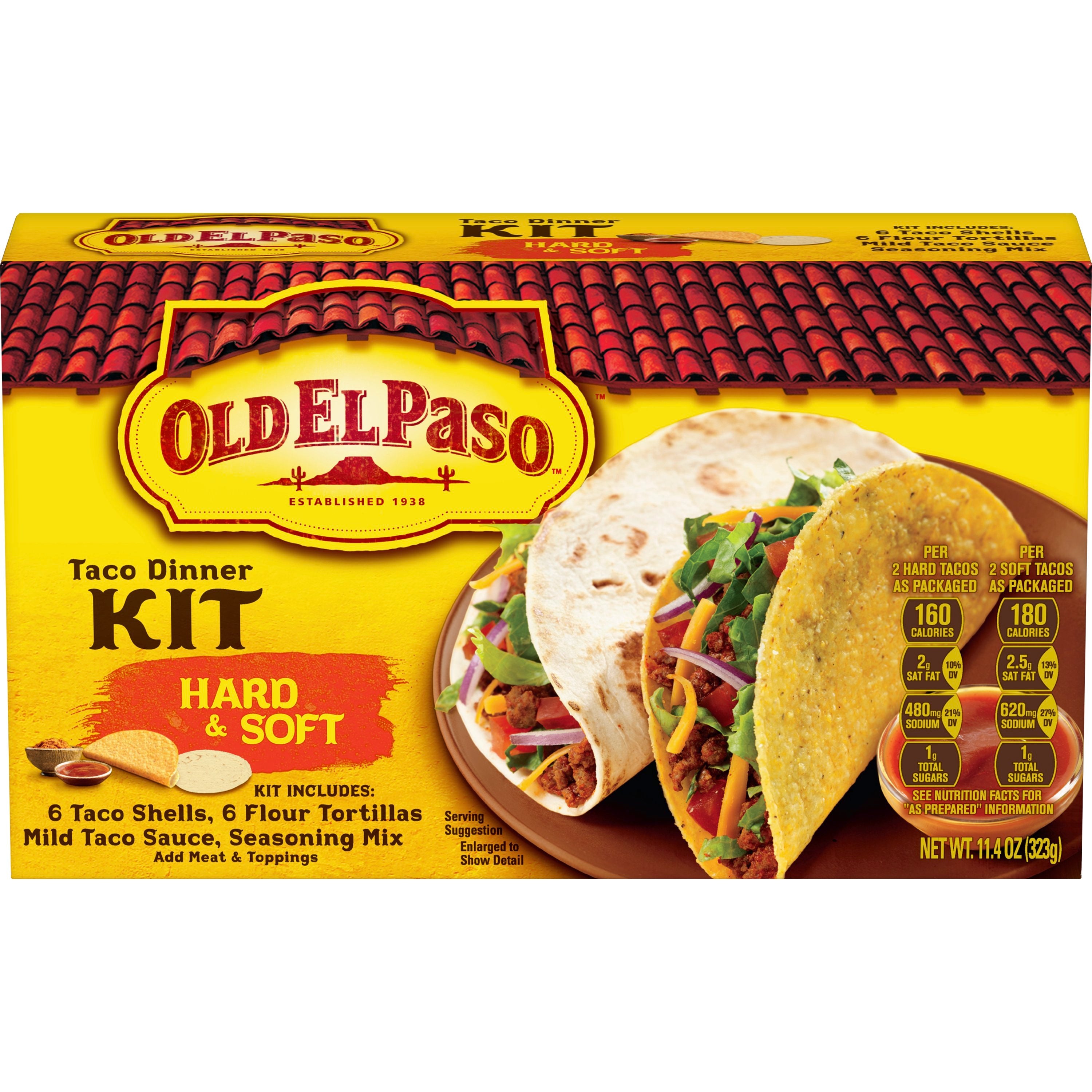Old El Paso™ Taco Dinner Kit 11.4 Ounce Size - 12 Per Case.