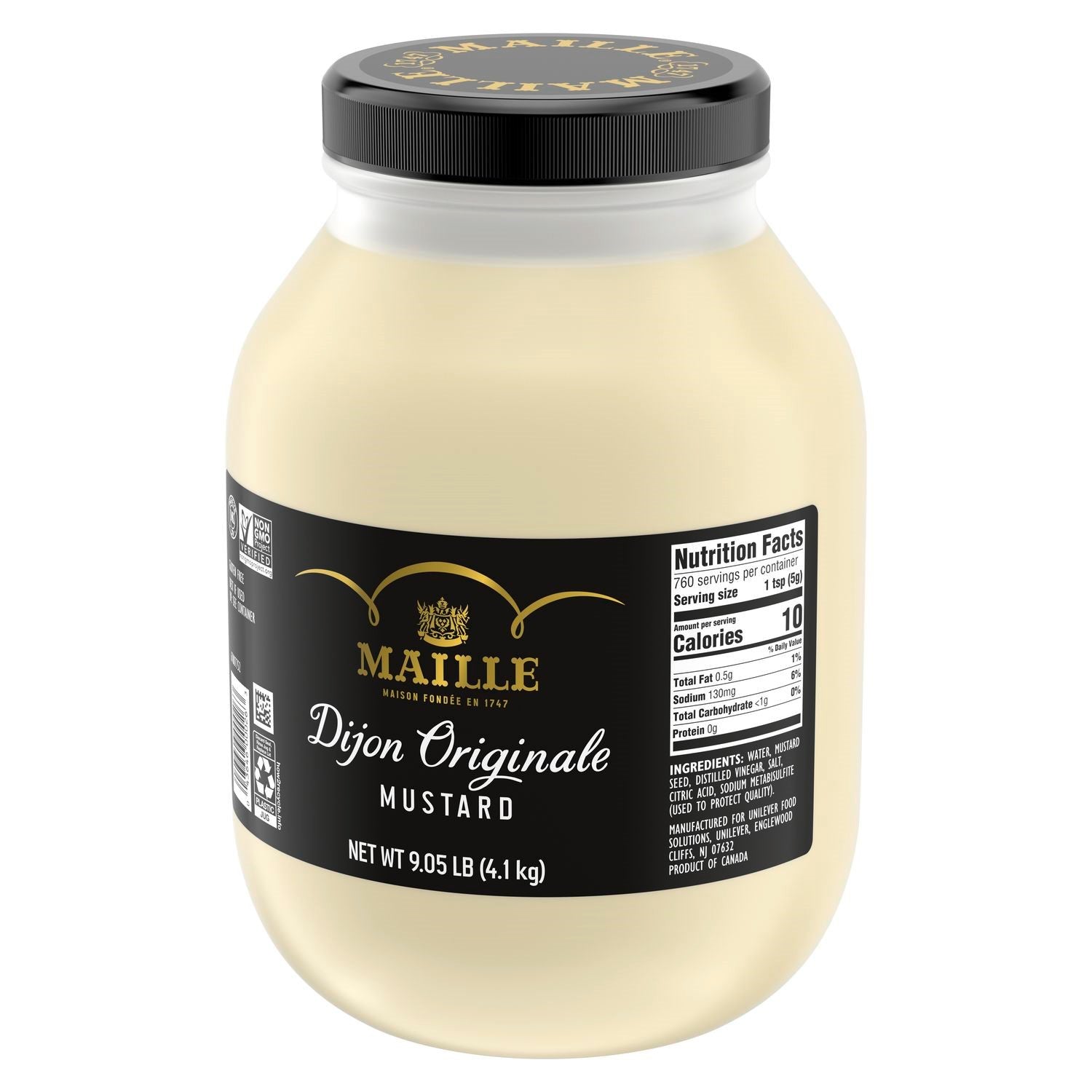 Maille Condiment Mustard Smooth Dijon Ga 1 Each - 4 Per Case.