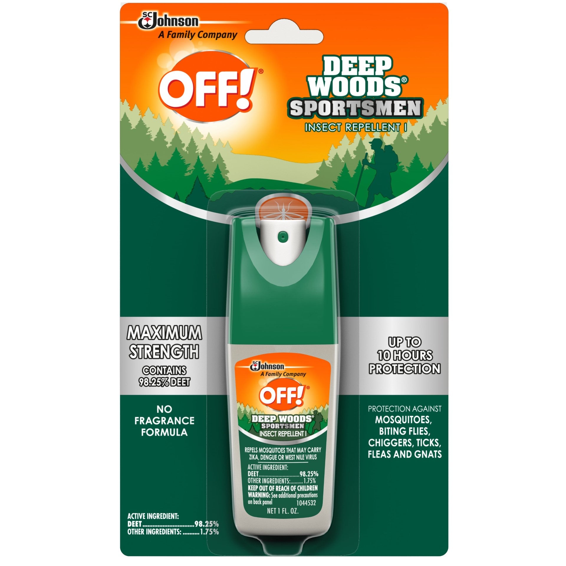Off Deep Woods Off Sportsman Spritz 1 Fluid Ounce - 12 Per Case.