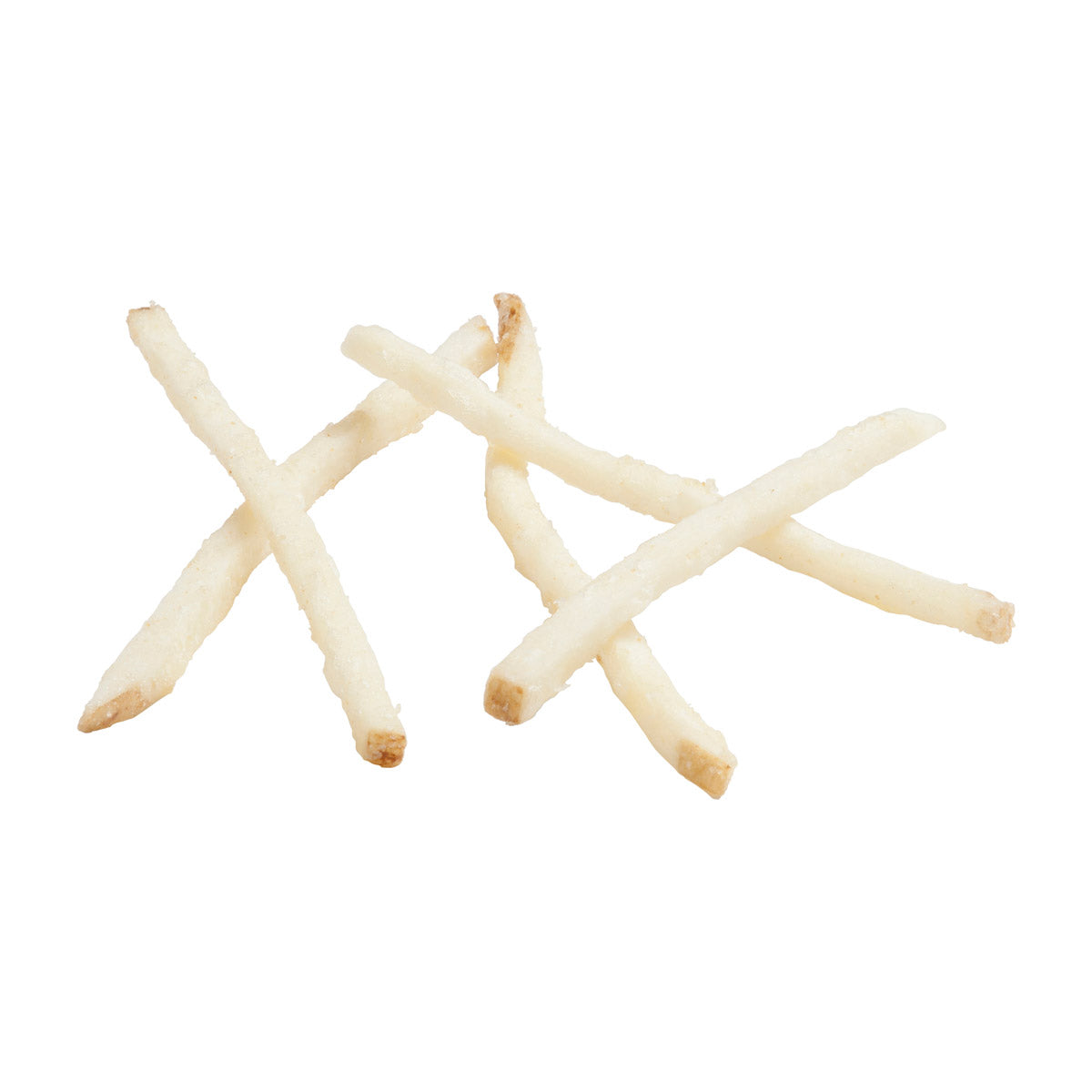 Simplot Megacrunch 6 Inch Battered Julienne Cut Fries Skin On 4.5 Pound Each - 6 Per Case.