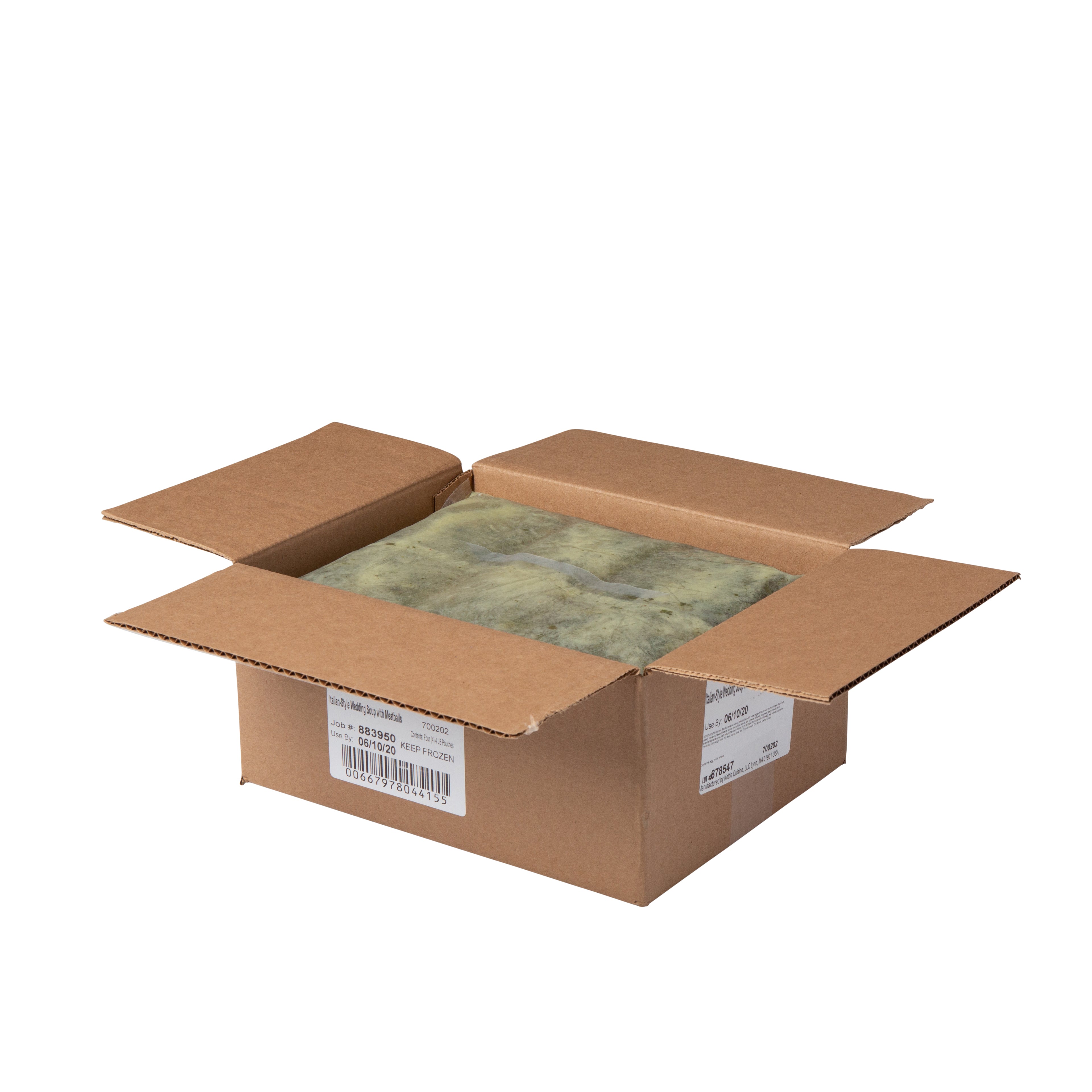 Italian Wedding Soup With Meatballs 4 Pound Each - 4 Per Case.