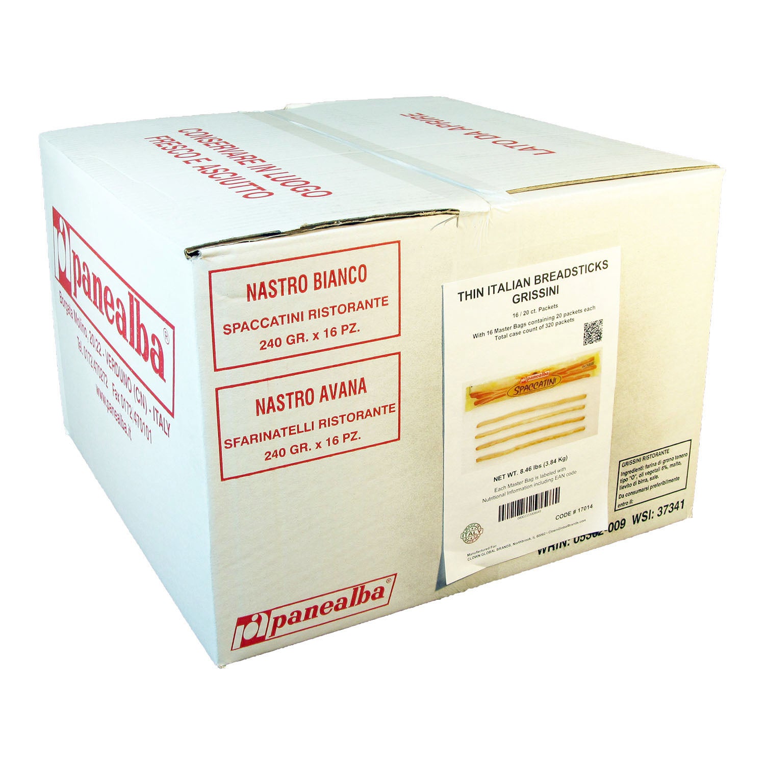 Breadsticks Thin Italian Grissini 12 Grams Each - 320 Per Case.