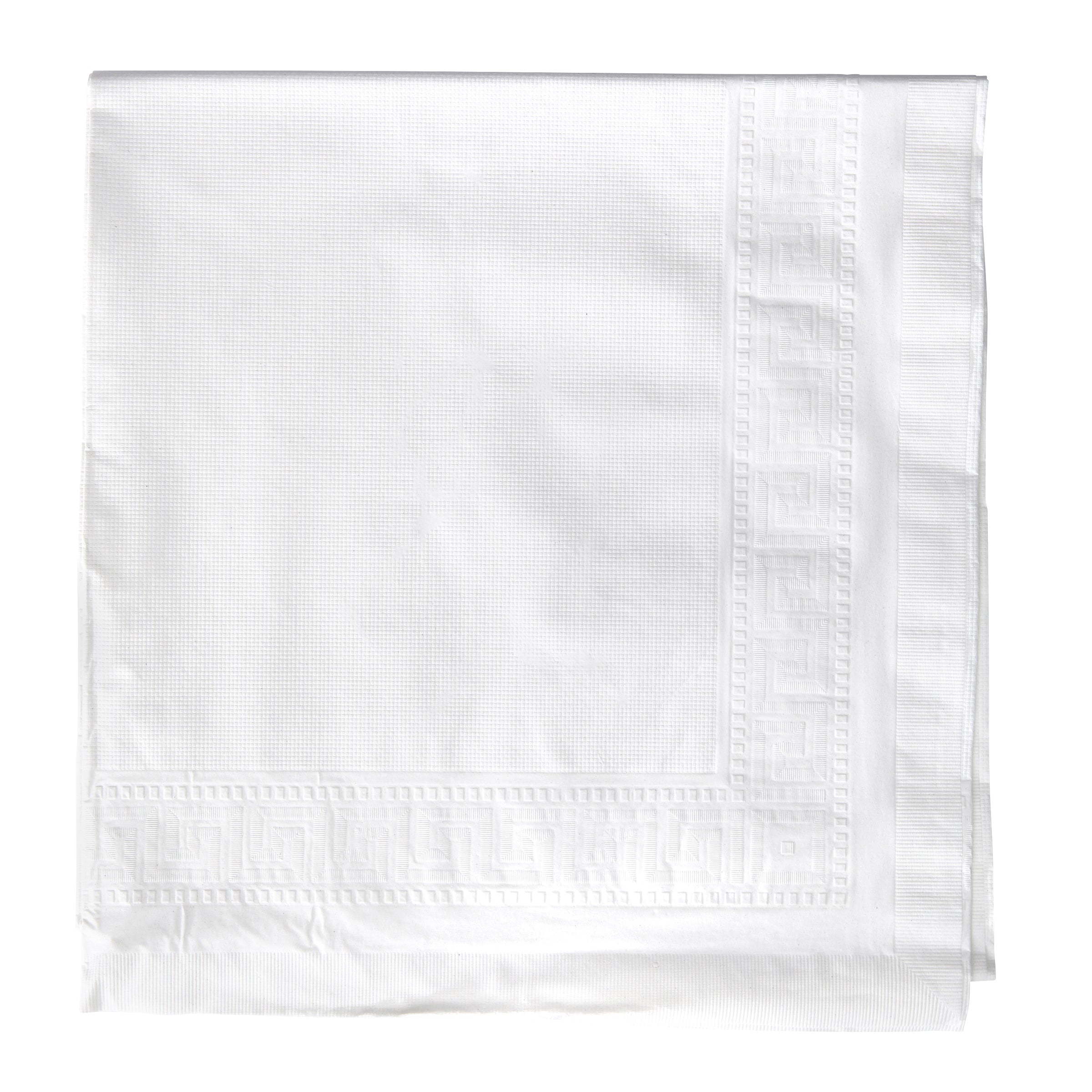 Tablecover Paper White Ply Tissue Ply Poly 25 Each - 1 Per Case.