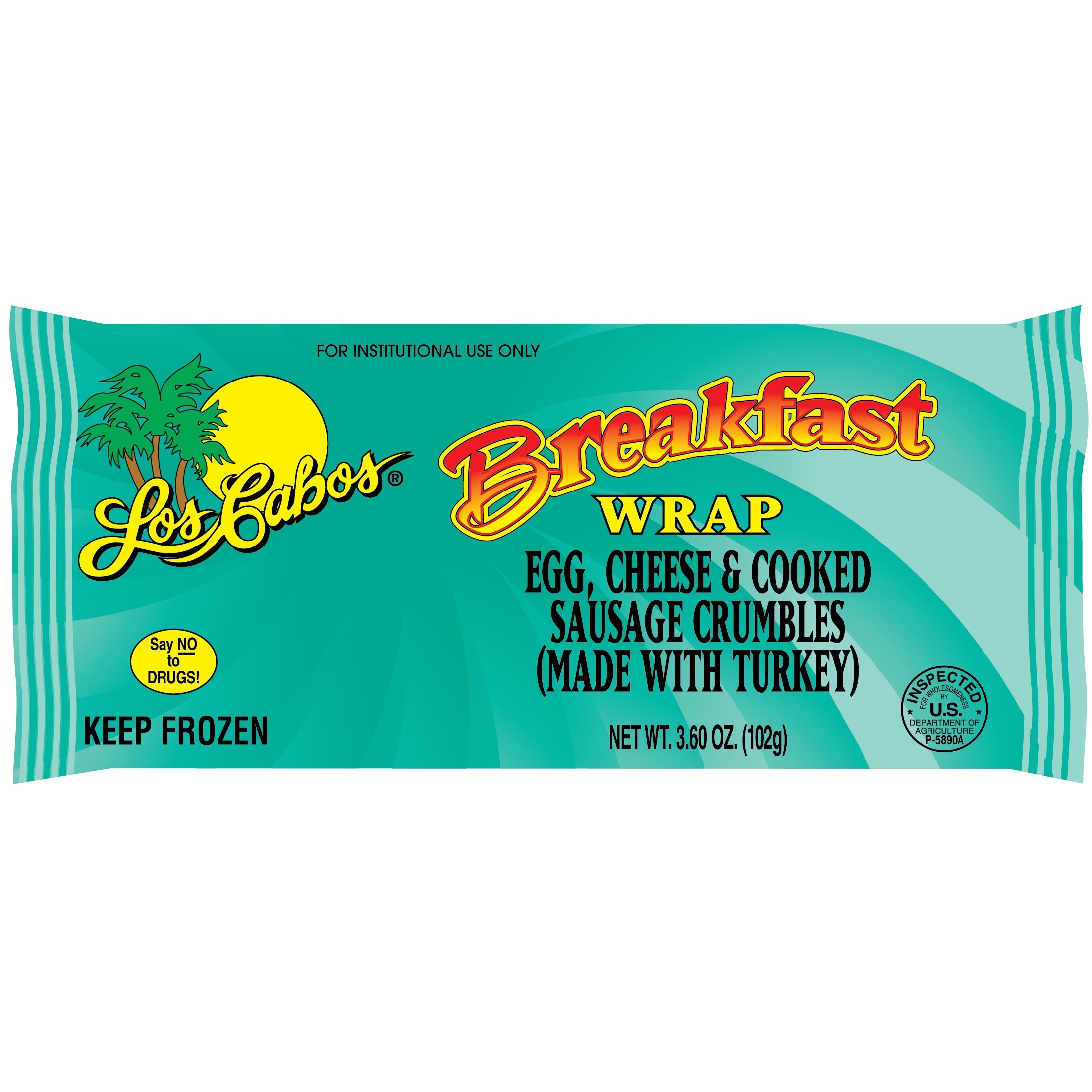 Los Cabos Egg And Sausage And Cheese Wrap 3.6 Ounce Size - 72 Per Case.