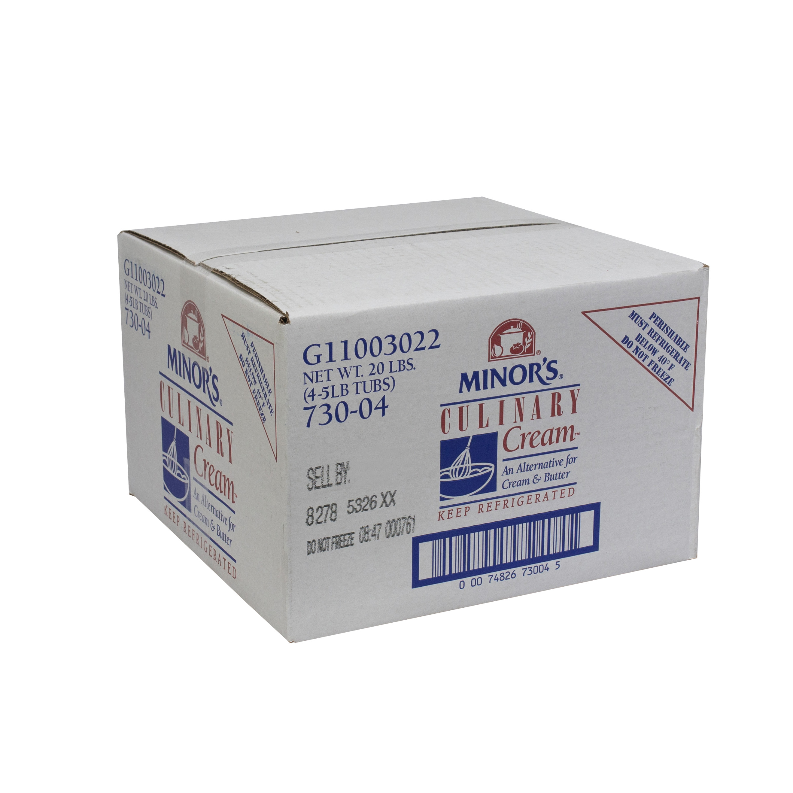 Minor's Culinary Cream, 5 Pounds, 4 per case