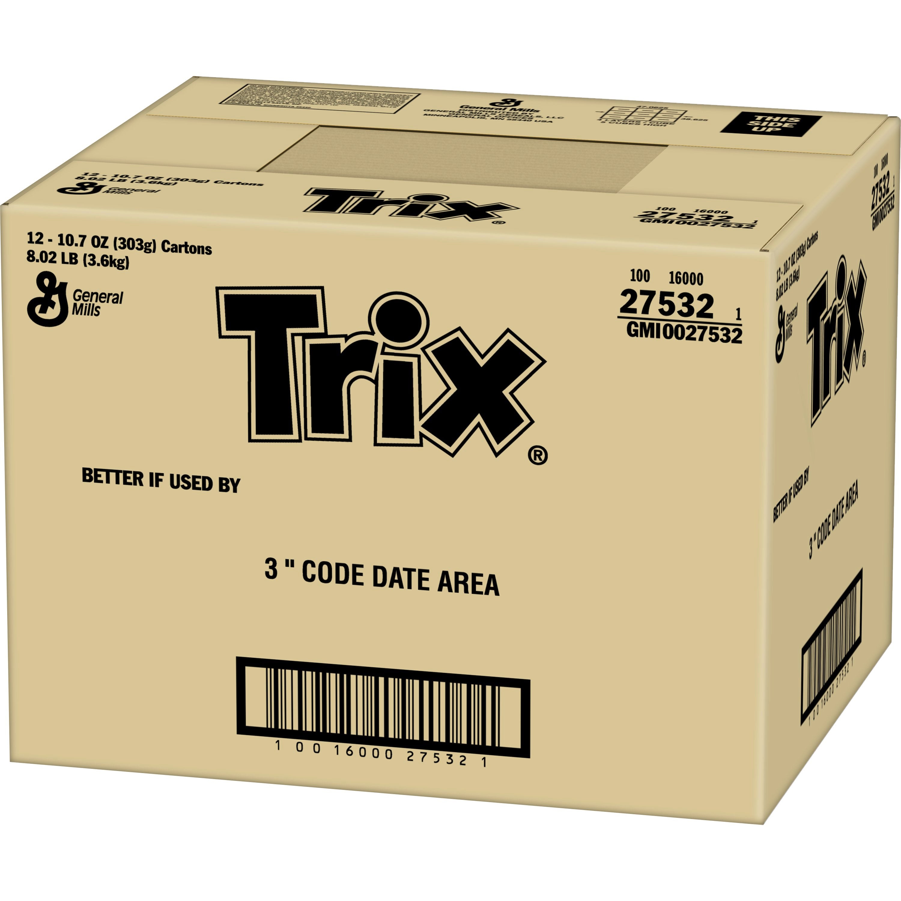 Trix™ Cereal Box 10.7 Ounce Size - 12 Per Case.