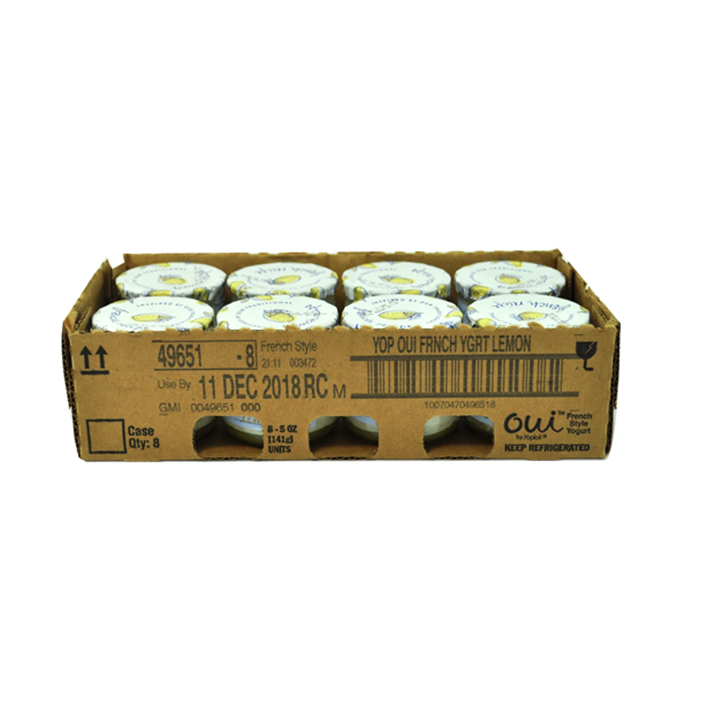 Oui™ By Yoplait® French Style Yogurt Lemon 5 Ounce Size - 8 Per Case.