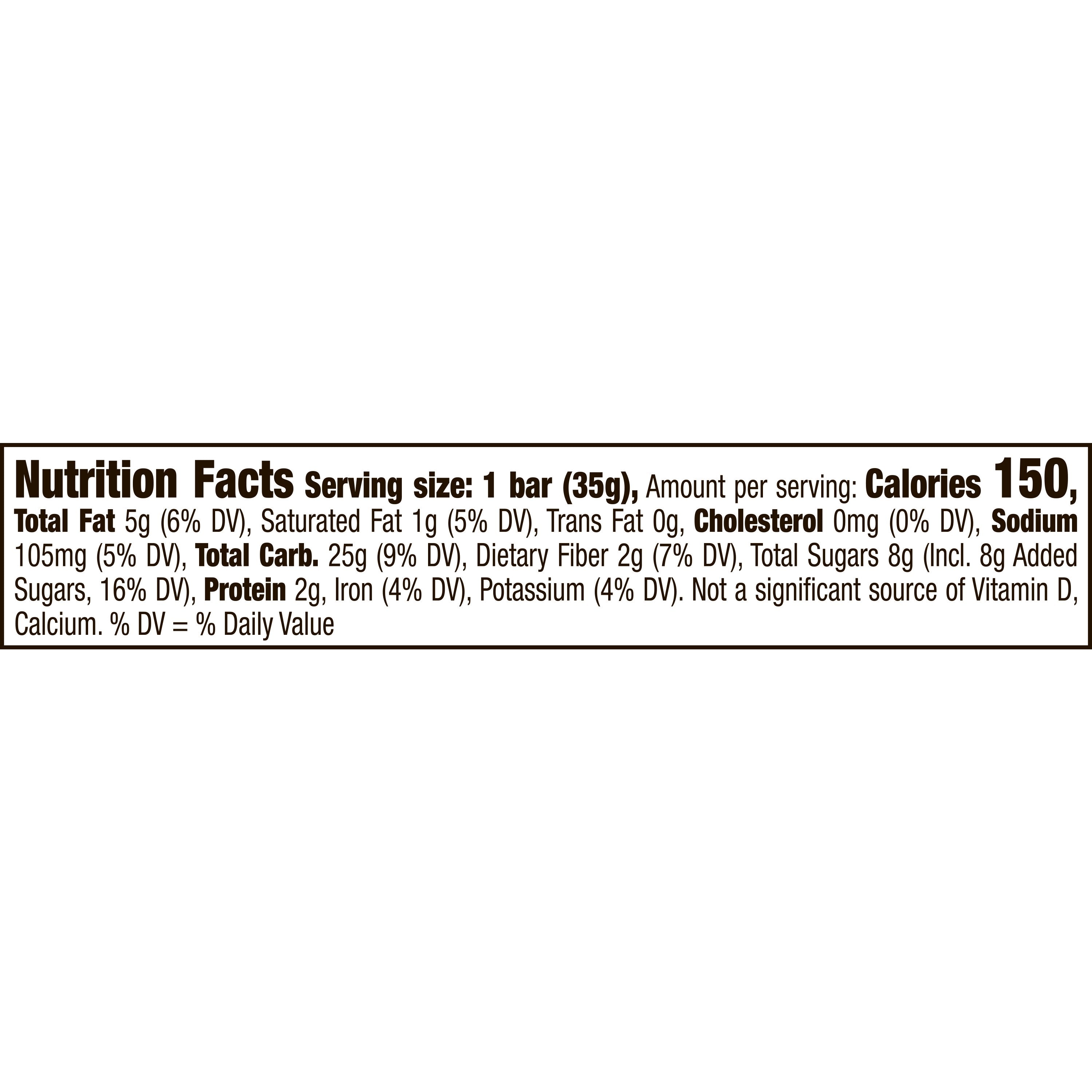 Betty Crocker™ Oatmeal Bars Chocolate Chip 1.24 Ounce Size - 144 Per Case.