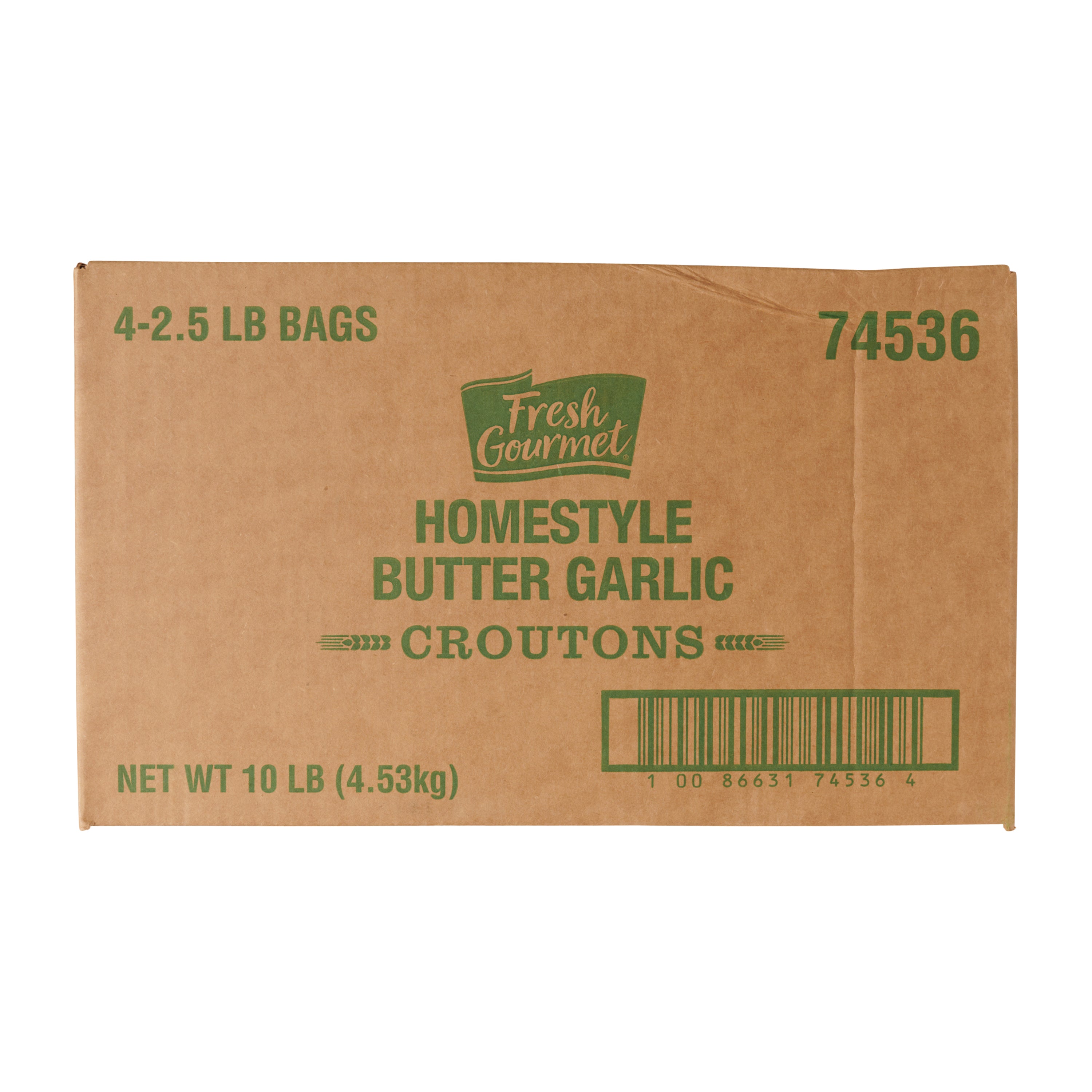 Fresh Gourmet Crouton Butter & Garlic Transfat Free 2.5 Pound Each - 4 Per Case.