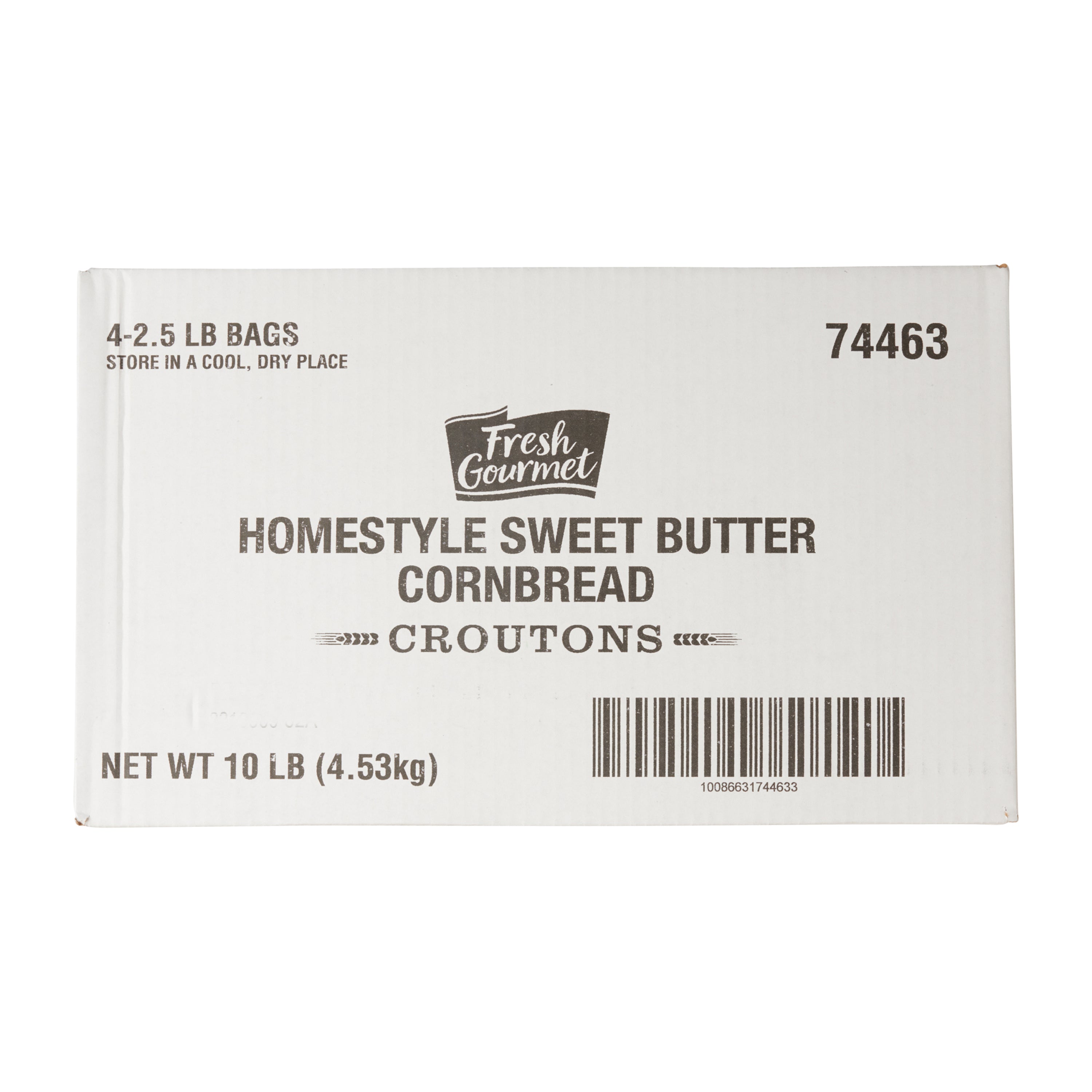 Fresh Gourmet Croutons Sweet Cornbread 2.5 Pound Each - 4 Per Case.