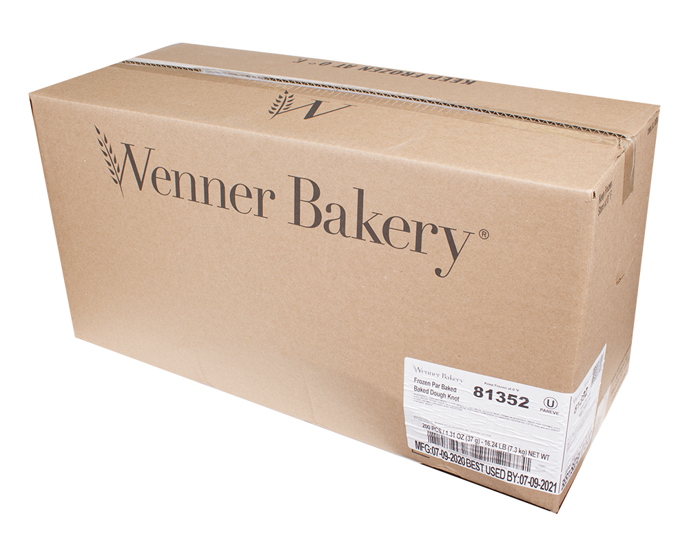 Wenner Bakery Baked Dough Knot Roll 1.4 Ounce Size - 200 Per Case.