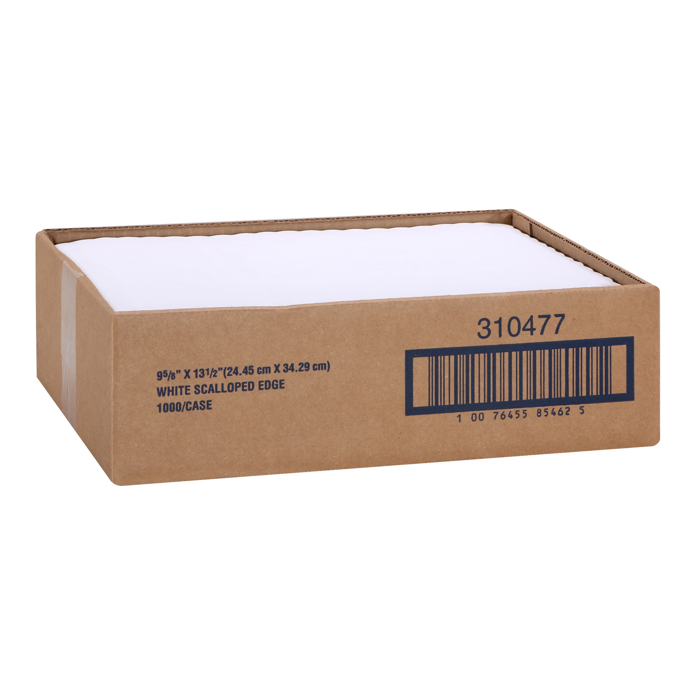 Placemat Paper White Classic Scallop 1000 Each - 1 Per Case.