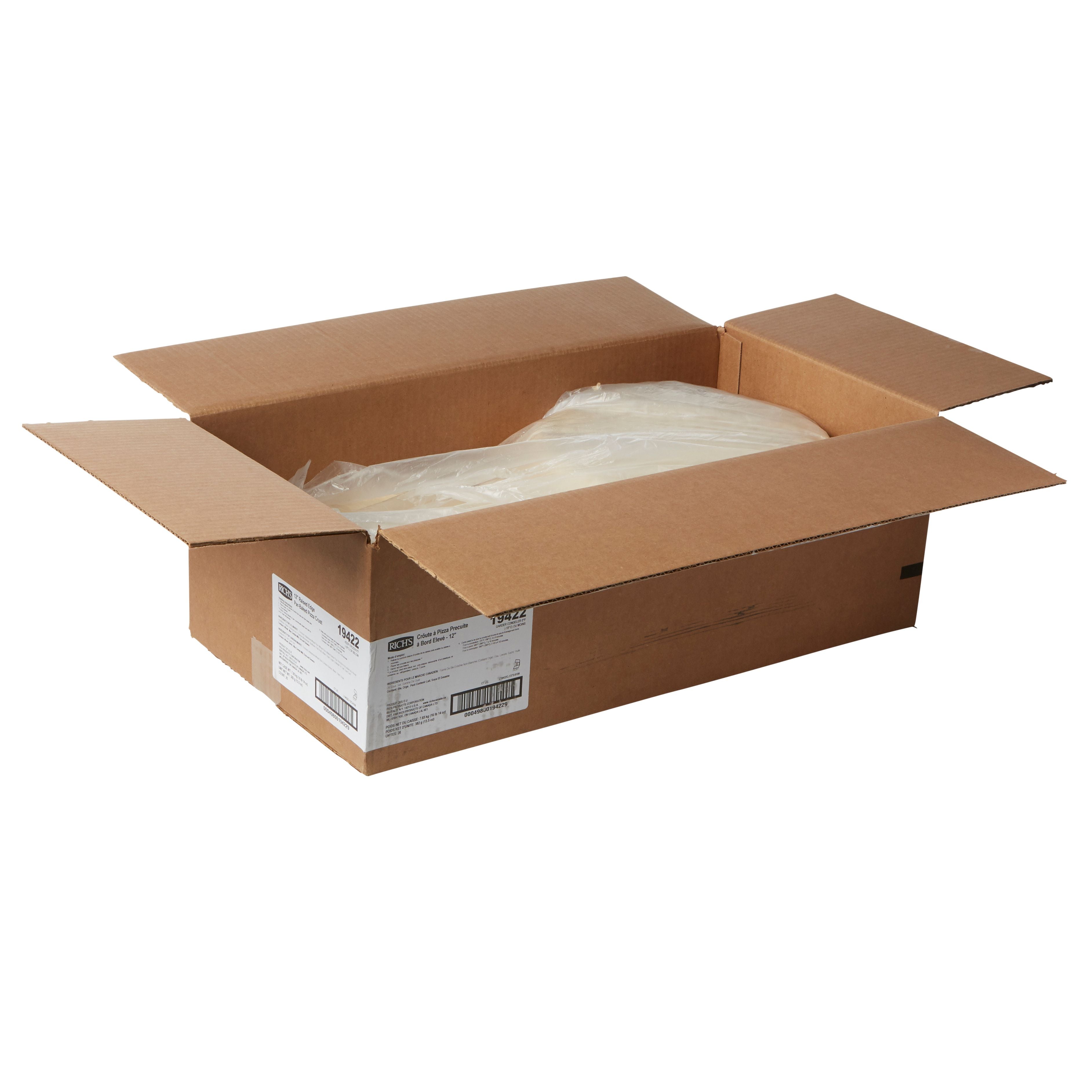 Pizza Crust Par Baked Raised Edge 2" 13.5 Ounce Size - 20 Per Case.