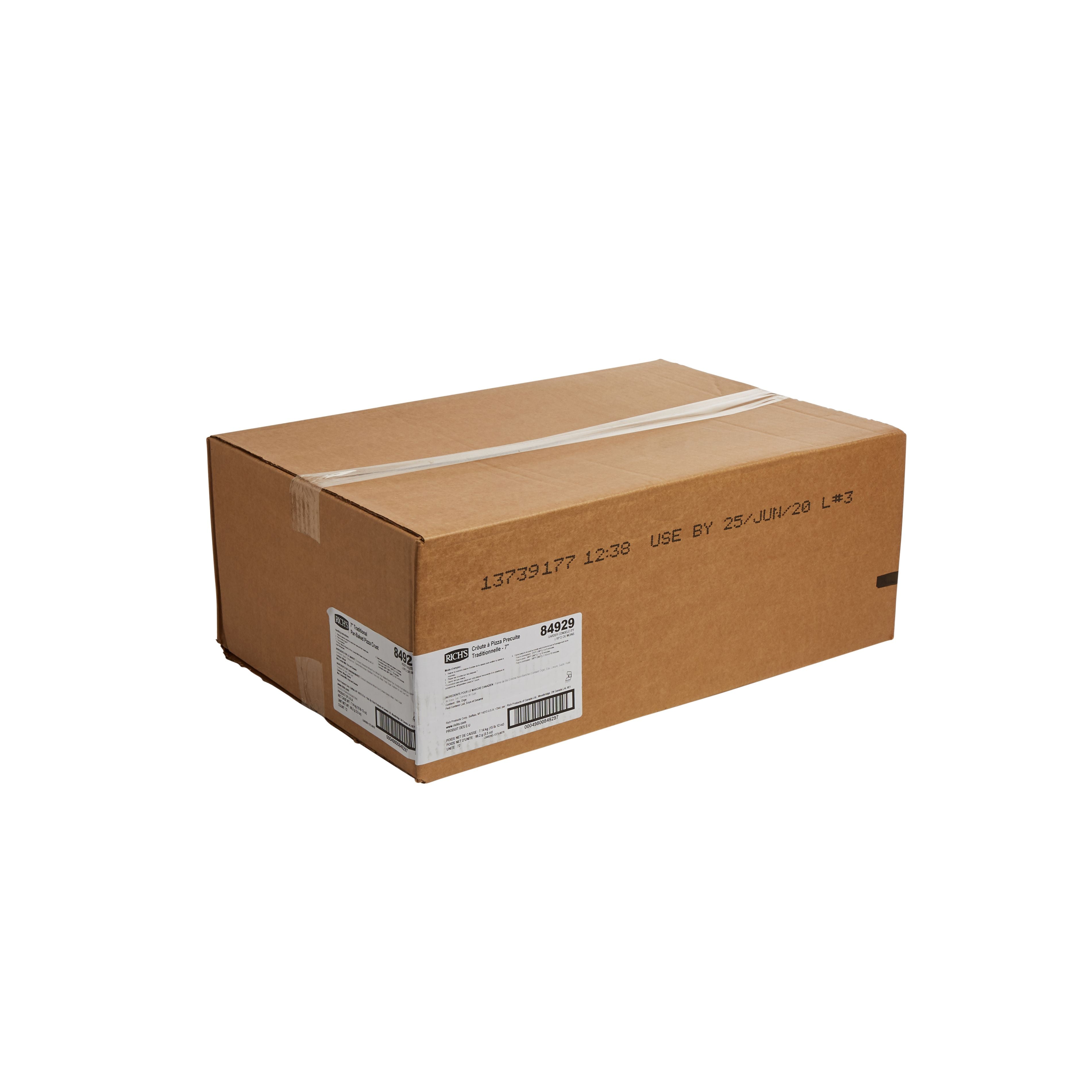 Pizza Crust Par Baked Traditional 7" 3.5 Ounce Size - 72 Per Case.