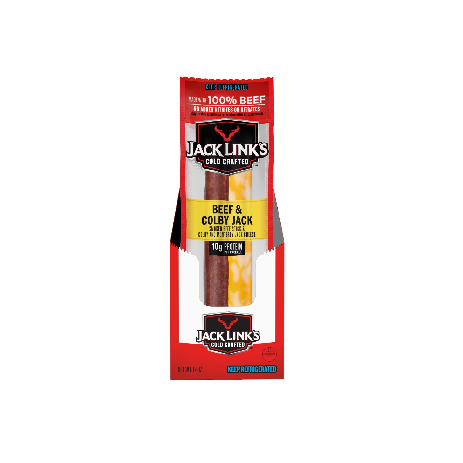 Jack Link's Original Beef & Colby Jackcheese Sticks1.5 Ounce Size - 16 Per Case.