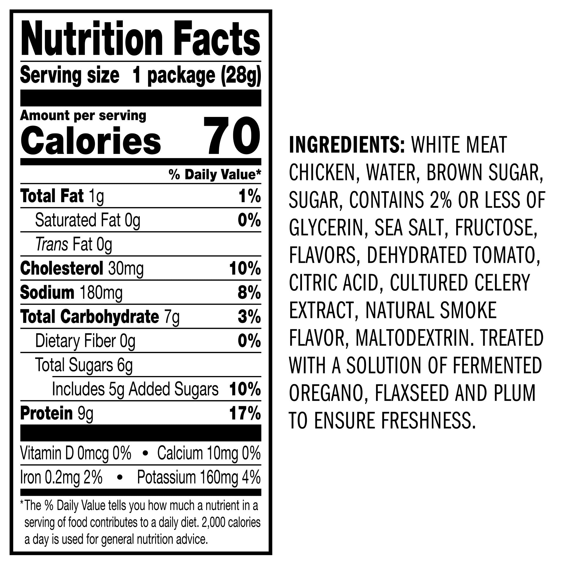 Jack Link's Sweet Barbeque Chicken Tenderbites1 Ounce Size - 48 Per Case.