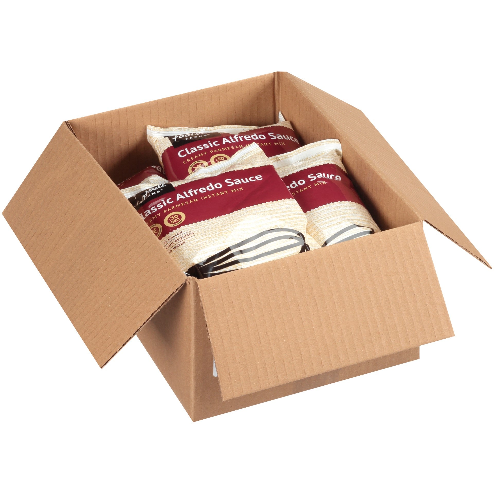 Foothill Farms Classic Alfredo Sauce Creamy Parmesan Instant Mix 19 Ounce Size - 8 Per Case.