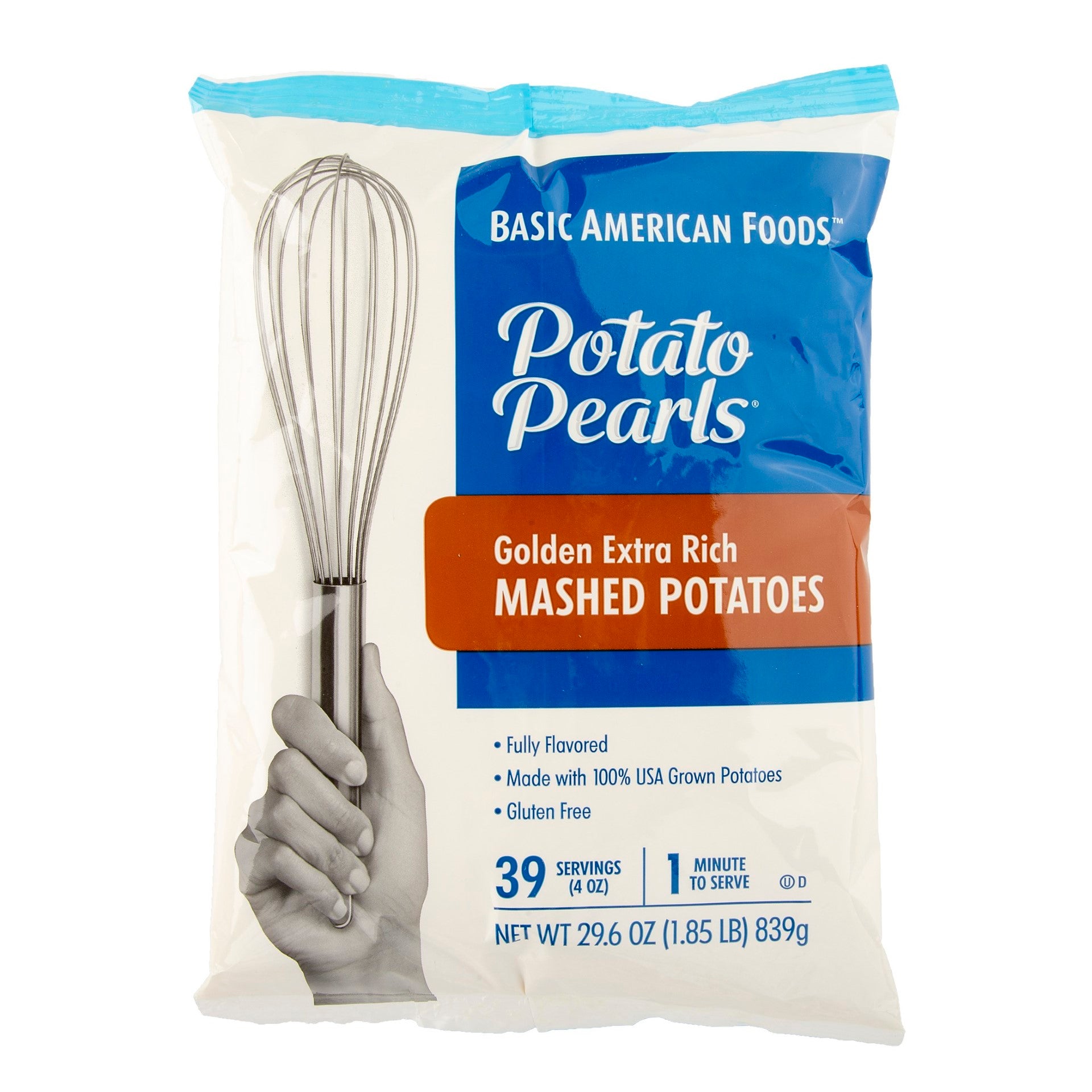 Potato Pearls® Golden Extra Rich Mashed Potatoes Seasoned 29.6 Ounce Size - 12 Per Case.