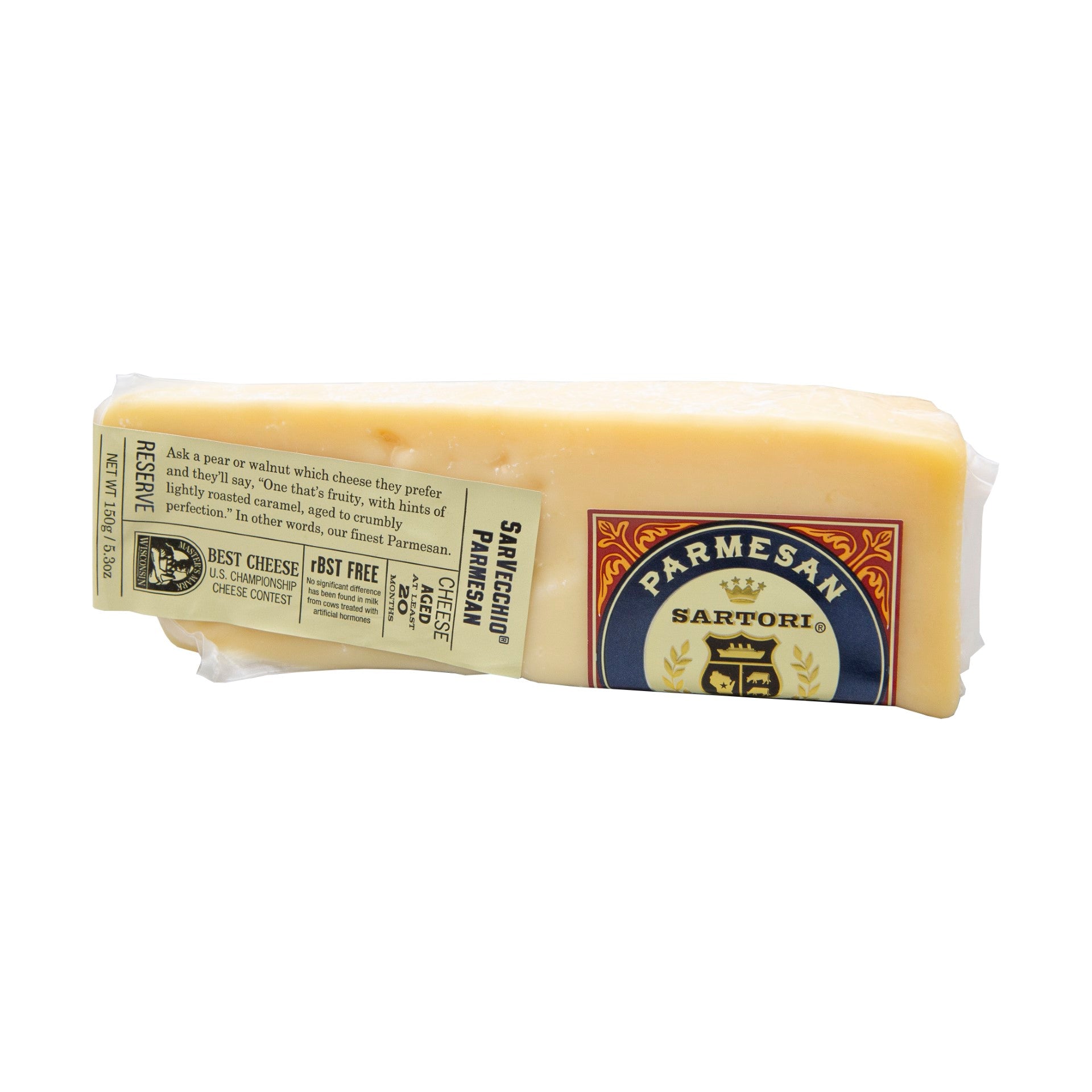 Cheese Sarvecchio Parmesan Wedge 5.3 Ounce Size - 12 Per Case.