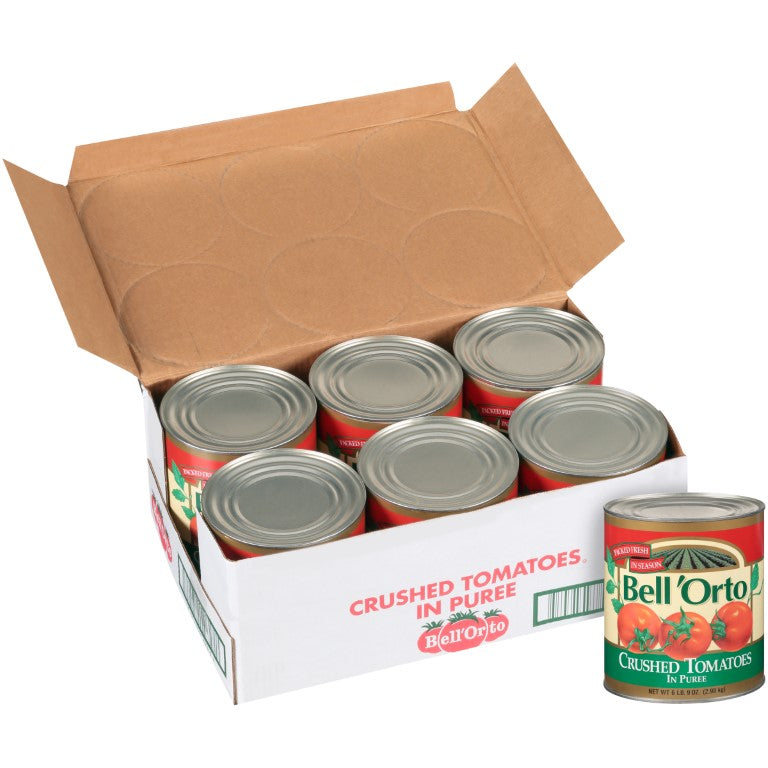 BELL ORTO Crushed Tomato in Puree 105 Ounce Can 6 Per Case