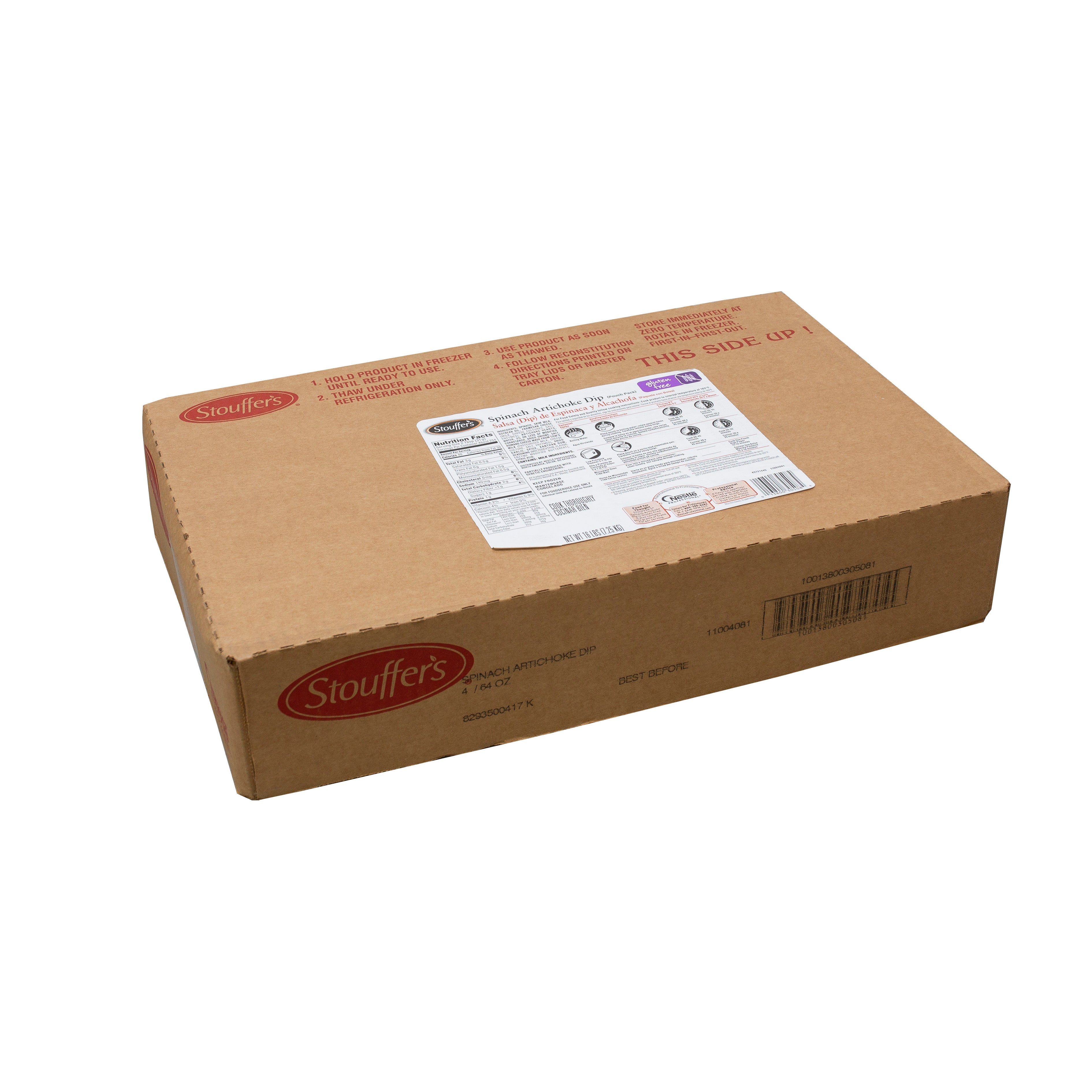 Stouffer's Spinach Artichoke Dip Pouch 16 Pound Each - 1 Per Case.