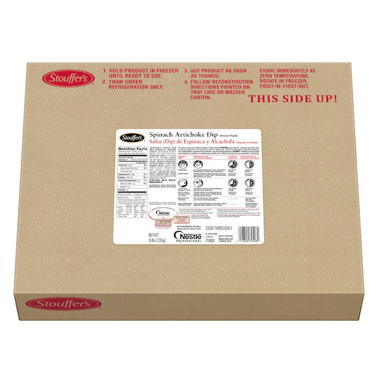 Stouffer's Spinach Artichoke Dip Pouch 16 Pound Each - 1 Per Case.