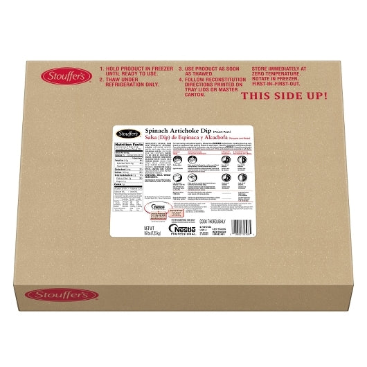 Stouffer's Spinach Artichoke Dip Pouch 16 Pound Each - 1 Per Case.
