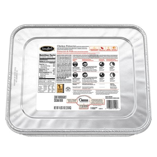 Stouffer's Whole Grain Vegetable & Chicken Fettuccine 73 Ounce Size - 4 Per Case.