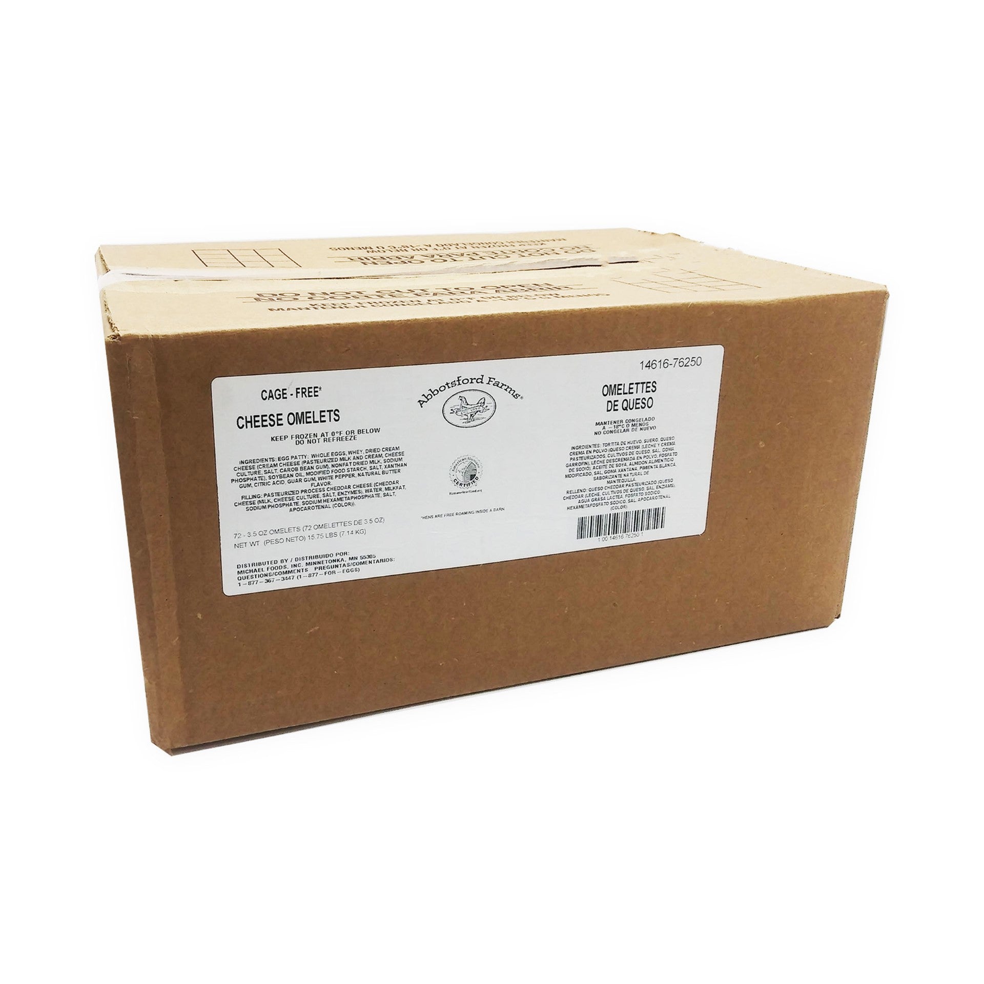 Abbotsford Farms® American Humane Certifiedcage Free Fully Cooked 6" 3" Singlefold Om 15.75 Pound Each - 1 Per Case.