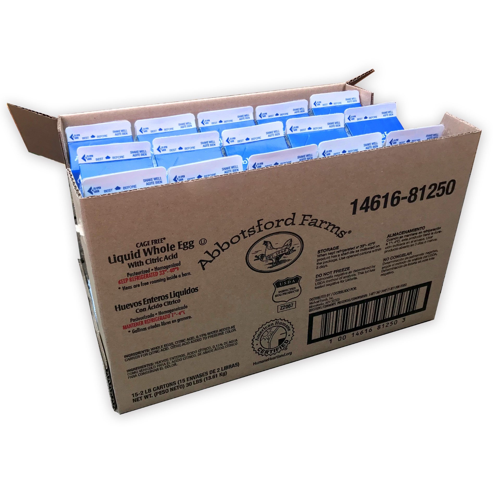 Liquid Whole Egg With Citric Acid 2 Pound Each - 15 Per Case.