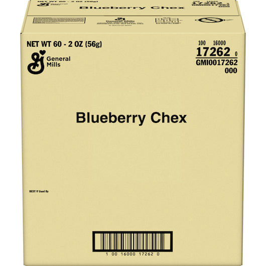 Blueberry Chex Single Serve Cup 2 Ounce Size - 60 Per Case.