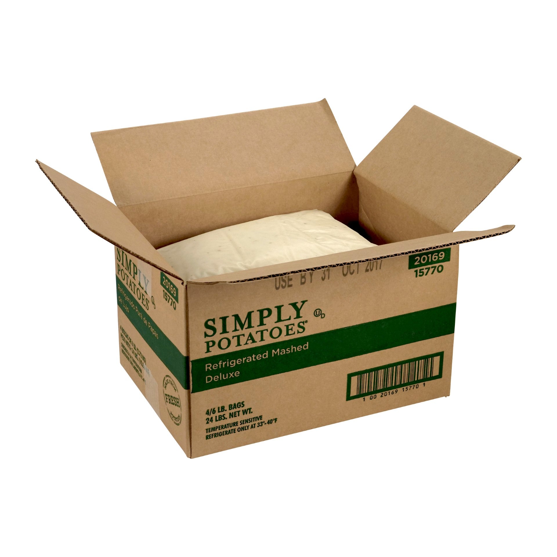 Simply Potatoes Mashed Potatoes Deluxe 6 Pound Each - 4 Per Case.