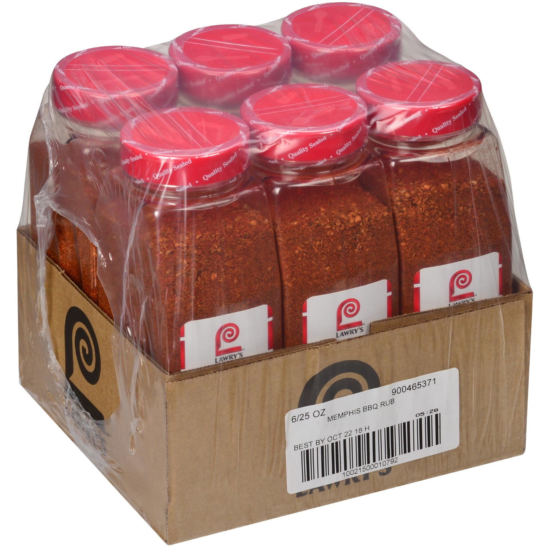 Lawry's Memphis Barbecue Rub 25 Ounce Size - 6 Per Case.