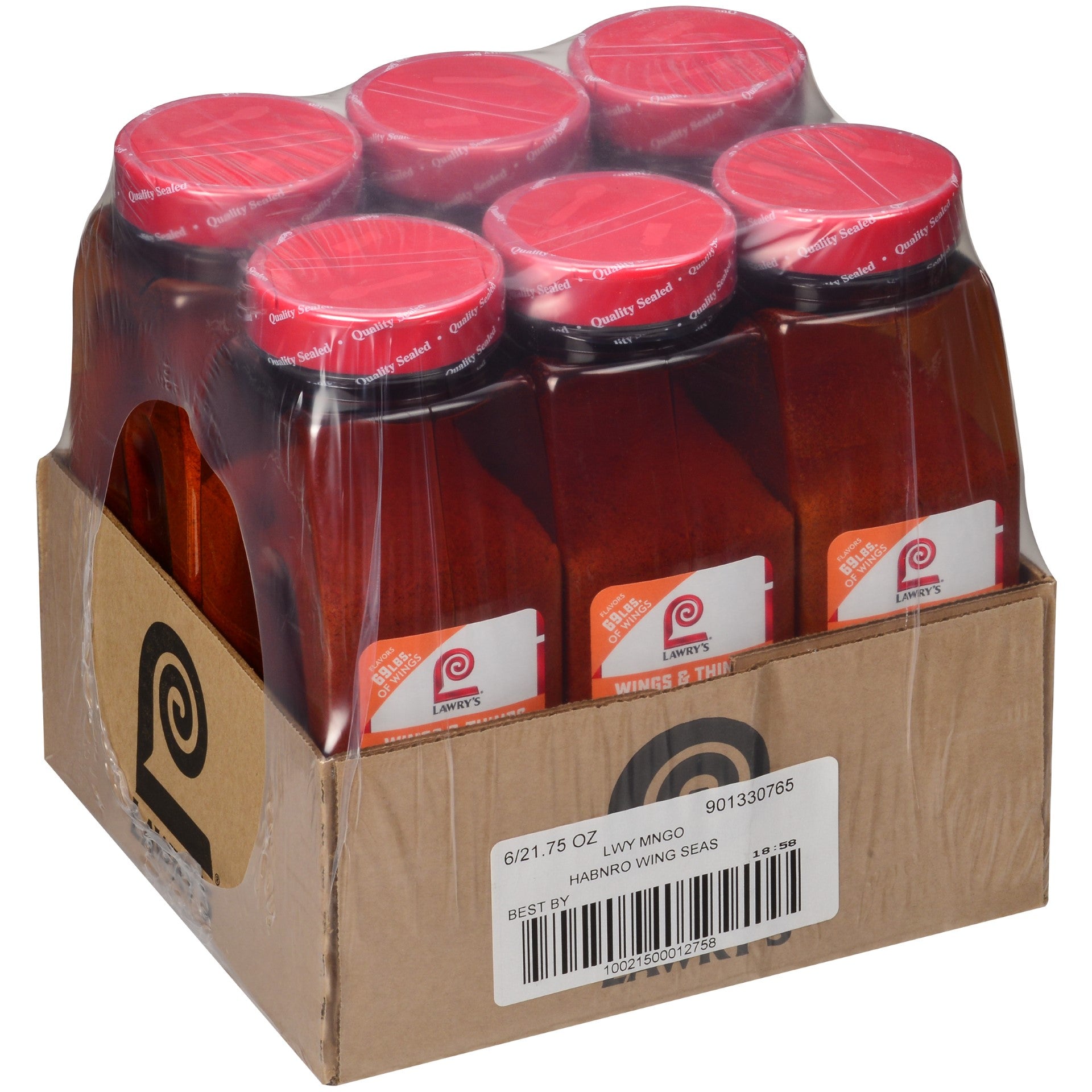 Lawry's Mango Habanero Wing 21.75 Ounce Size - 6 Per Case.