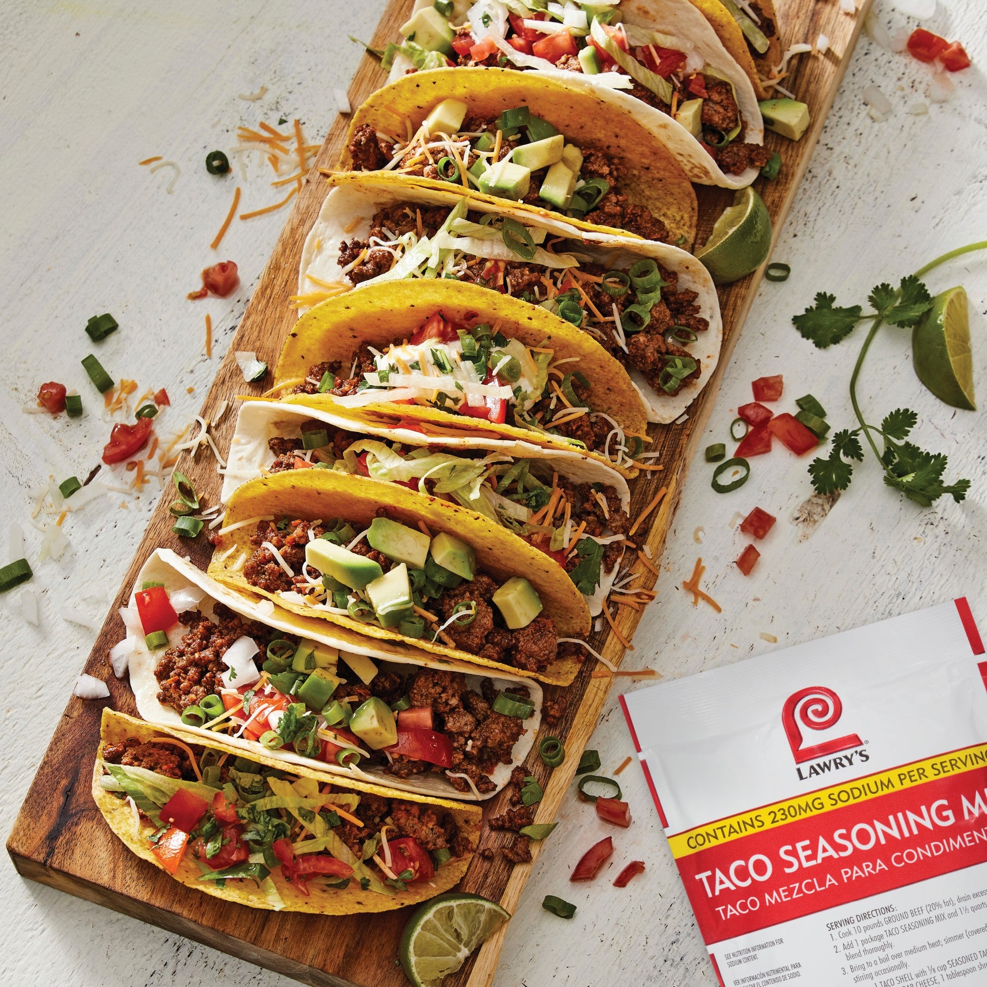 Lawry's Taco Seasoning Mix 9 Ounce Size - 6 Per Case.