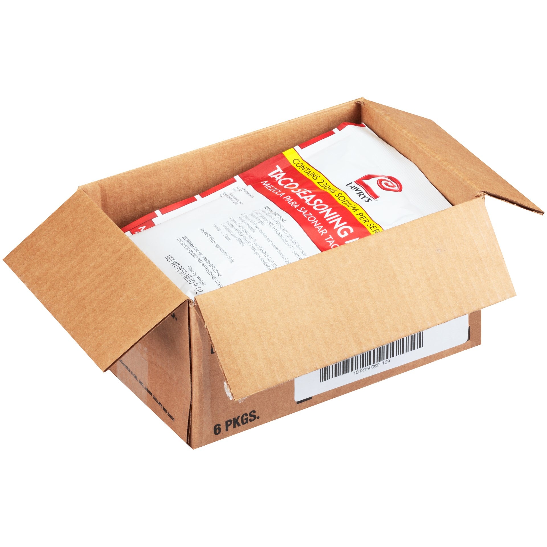 Lawry's Taco Seasoning Mix 9 Ounce Size - 6 Per Case.