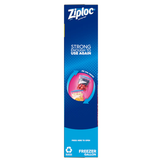 Ziploc Gallon Freezer Bag 14 Count Packs - 12 Per Case.