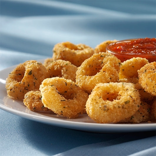 Tampa Maid Italian Breaded Calamari IQF 2 Pound Each - 6 Per Case.