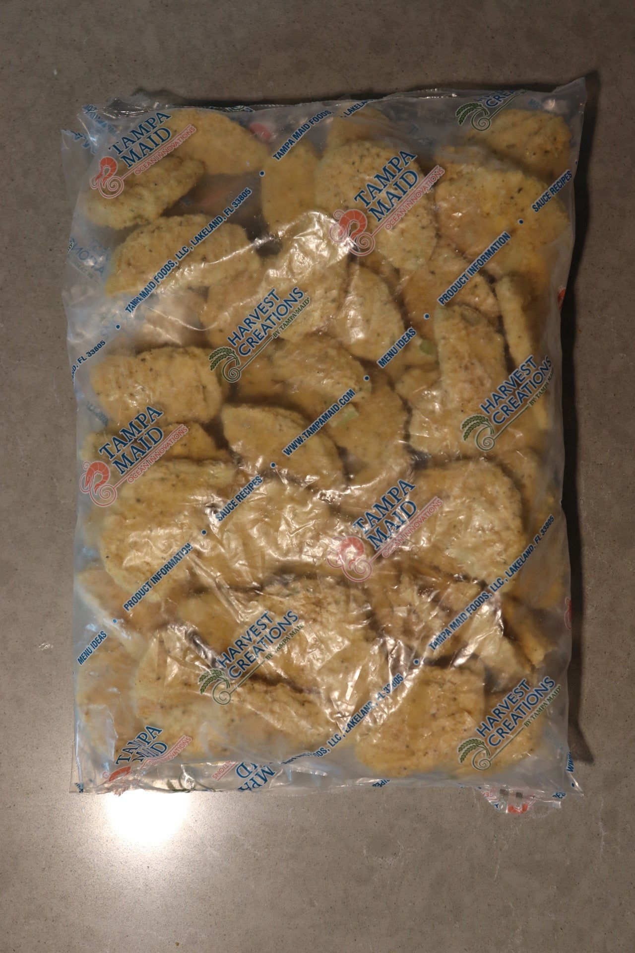 Harvest Creations Dipt'n Dusted Fried Green Tomato Halves 2 Pound Each - 6 Per Case.