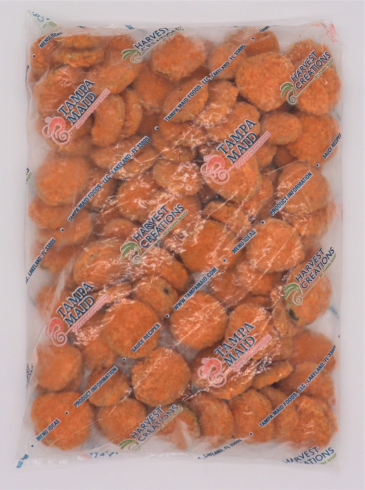 Harvest Creations Breaded Pickle Chips Spiced With Tabasco® Sauce 2.5 Pound Each - 4 Per Case.