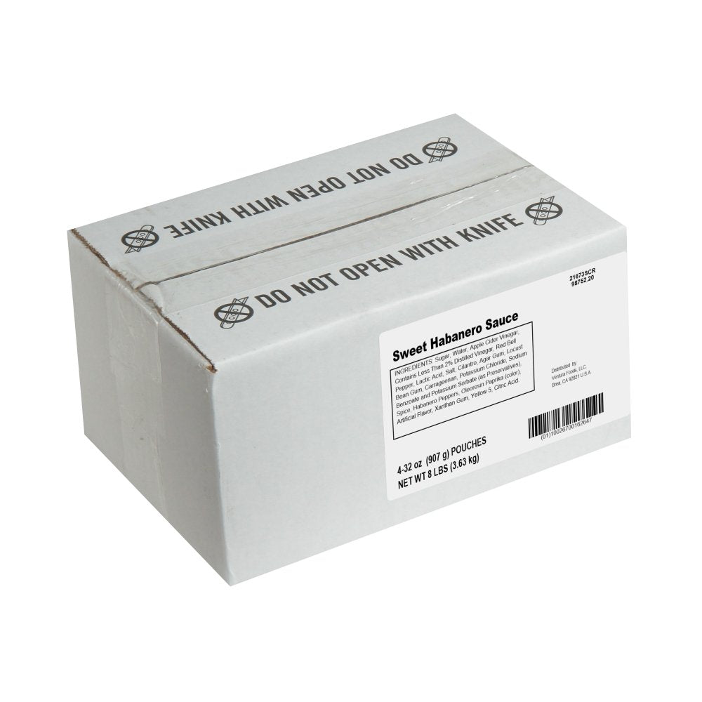 Sweet Haberno Sauce Pouch 2 Pound Each - 4 Per Case.