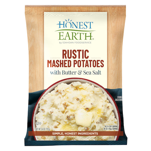 Honest Earth® Rustic Mashed Potatoes With Butter & Sea Salt Hs 26 Ounce Size - 8 Per Case.